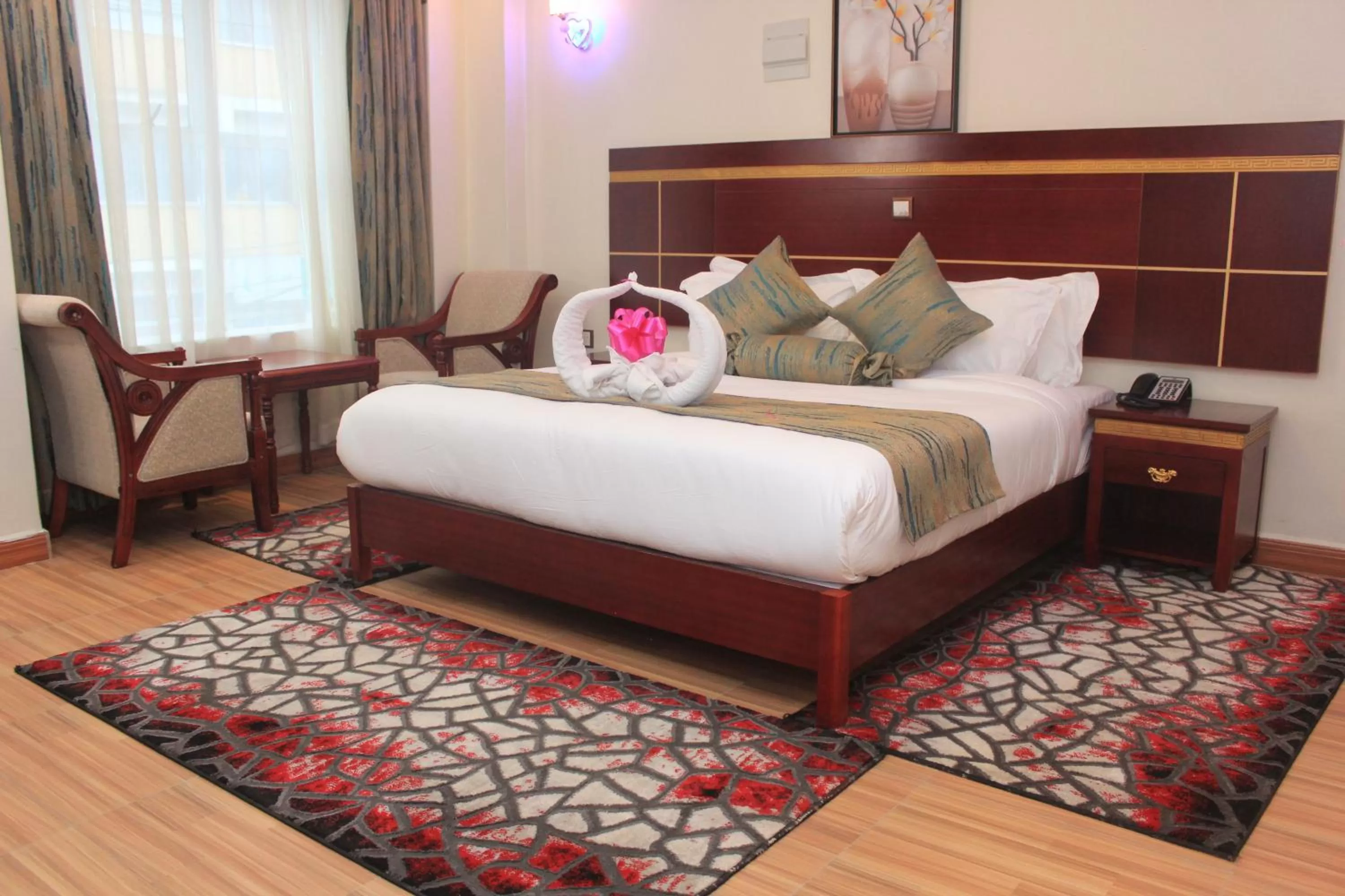 Bed in Vickmark Hotel