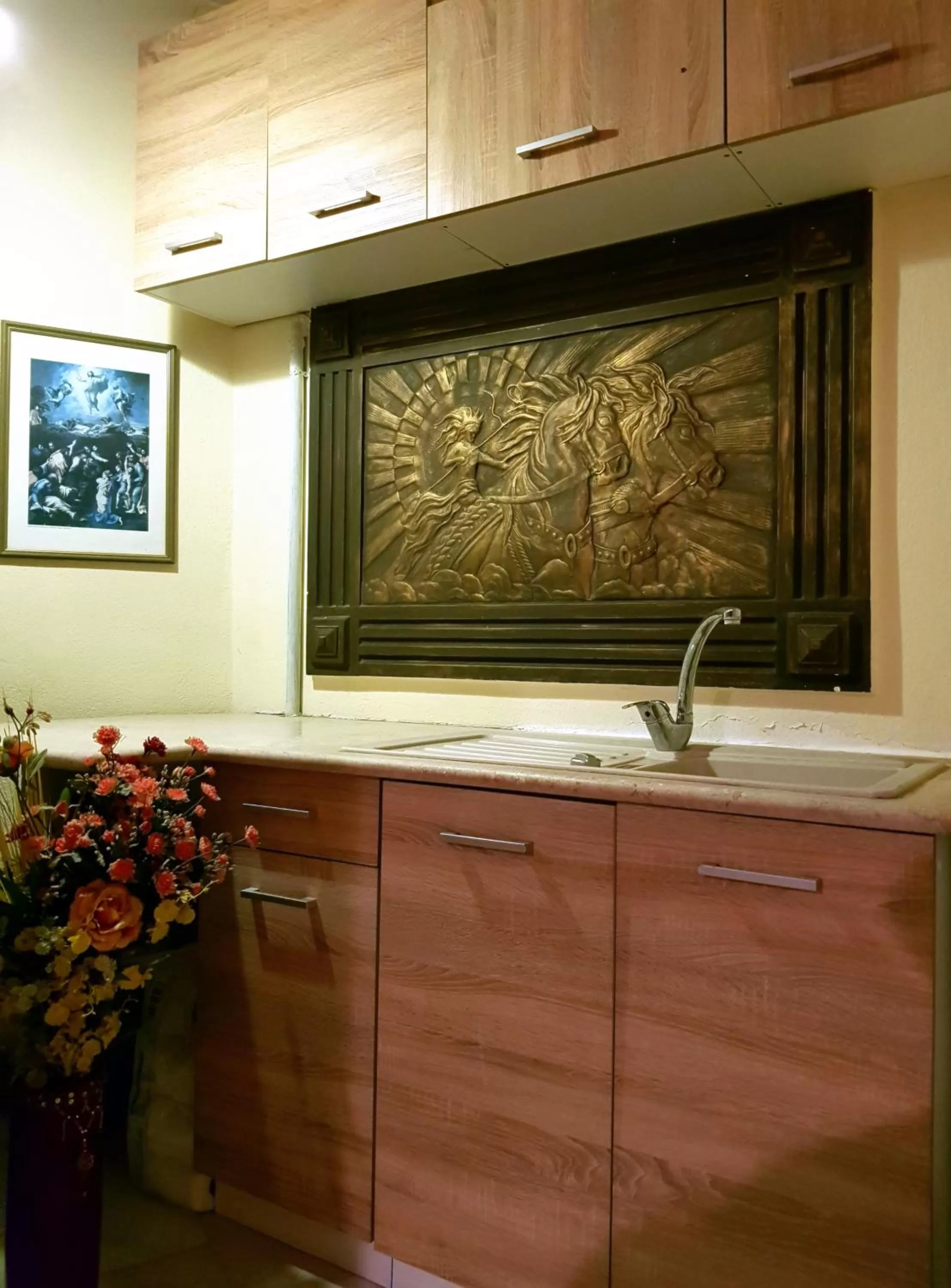 Kitchen or kitchenette in Nomads Rooms