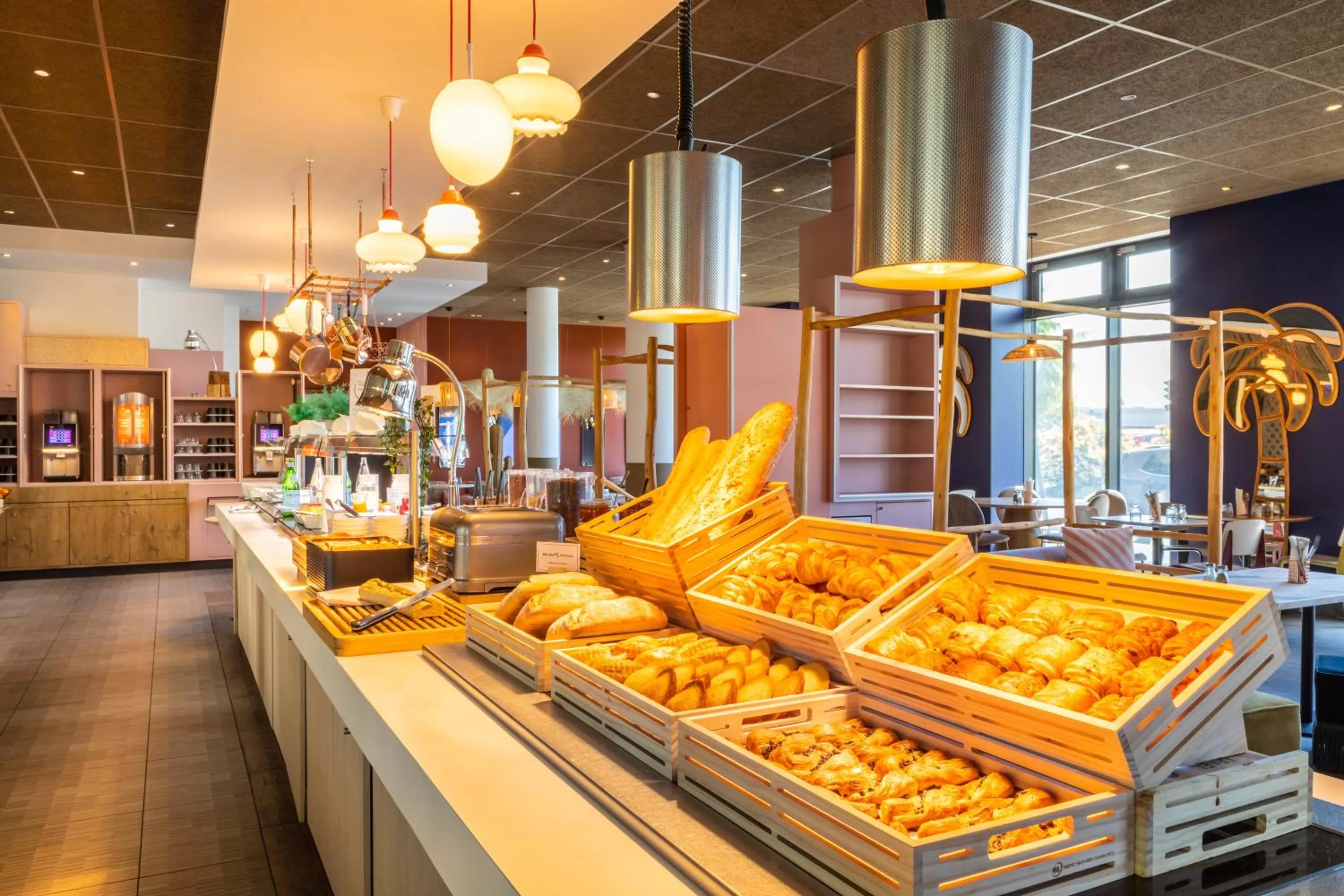 Buffet breakfast in ibis Paris Coeur d'Orly Airport