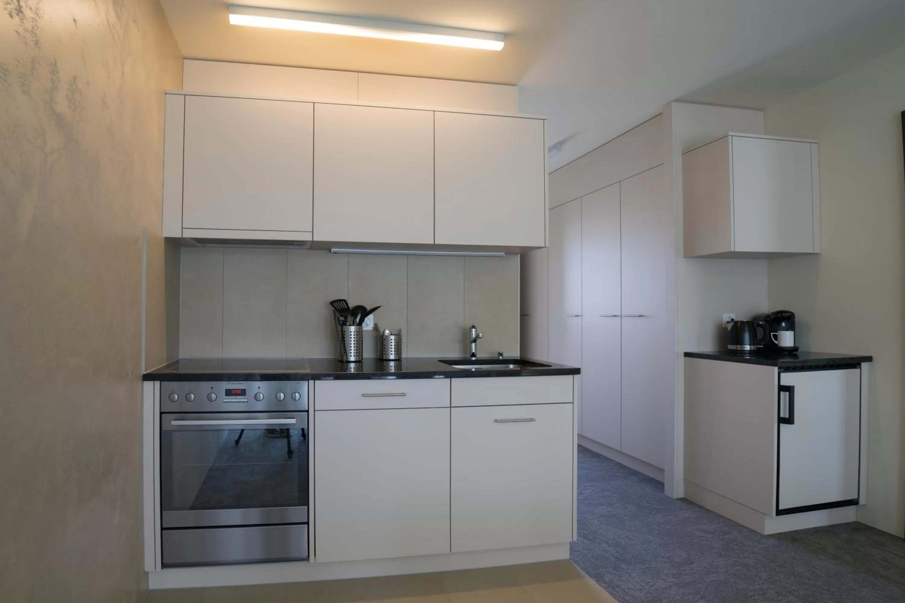 Kitchen or kitchenette in wohnMOTEL - Hinterforst