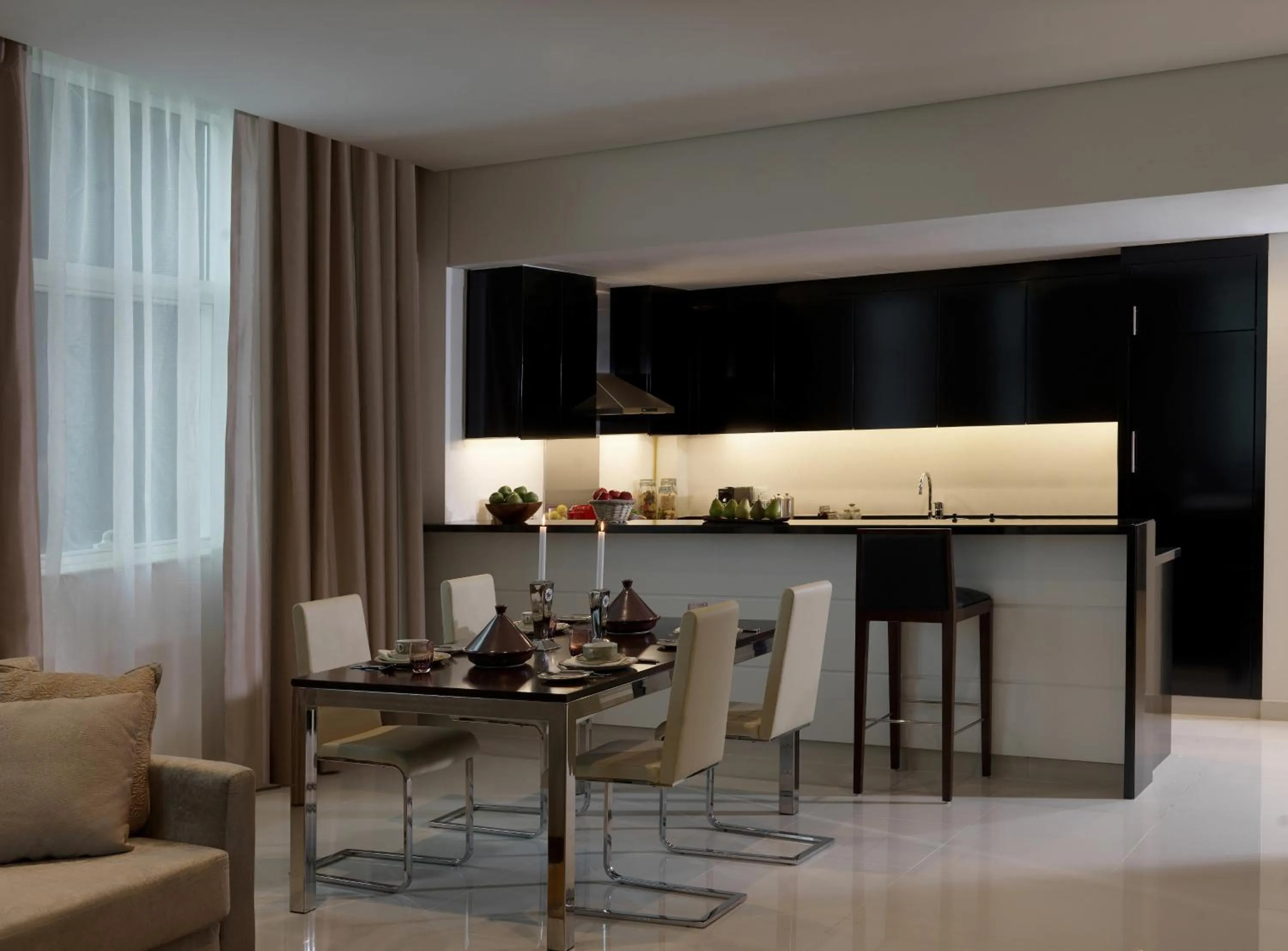 Living room in DAMAC Maison Cour Jardin
