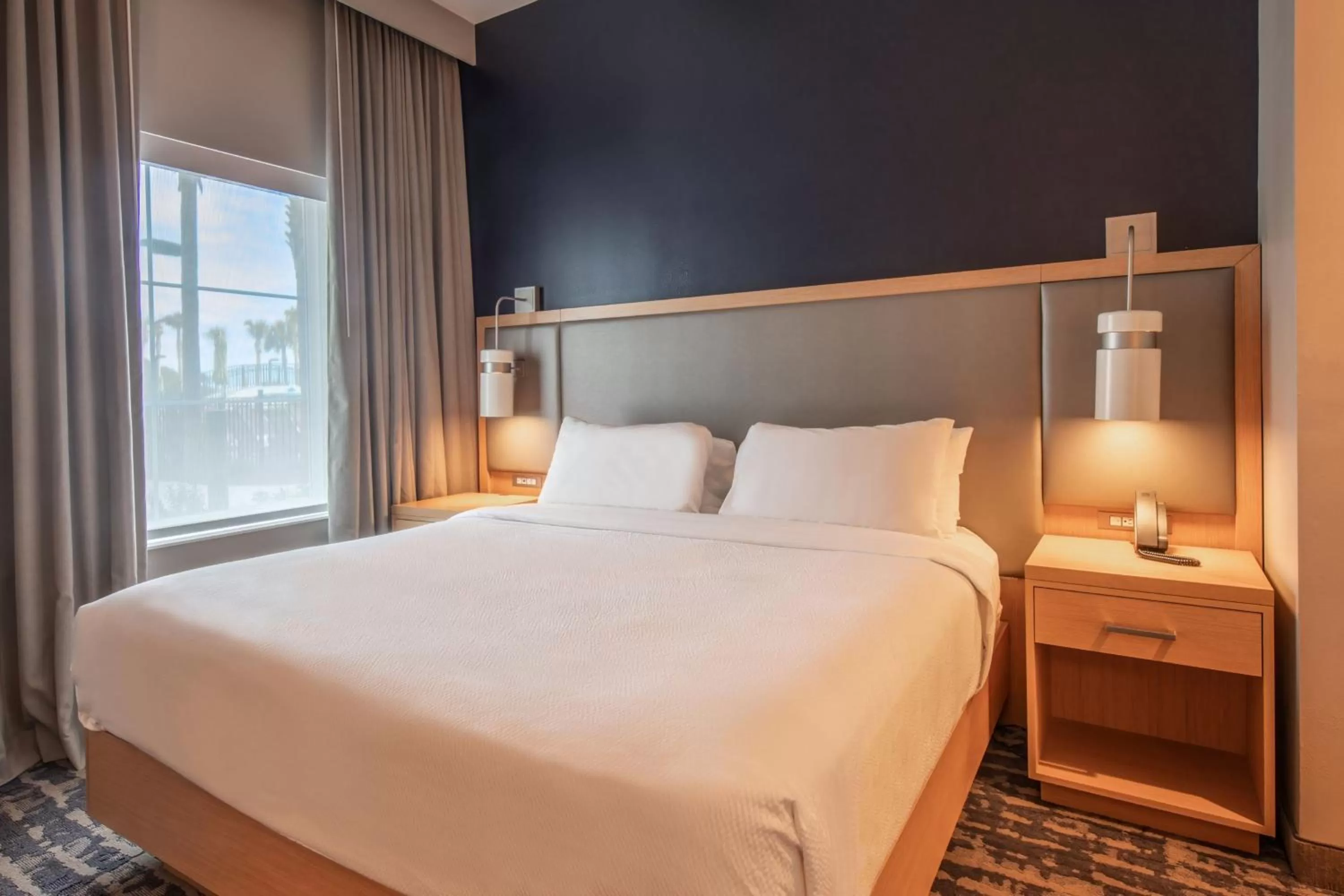 Bedroom, Bed in Residence Inn by Marriott Jekyll Island