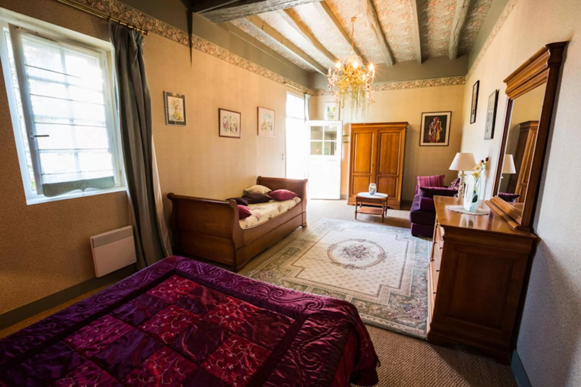Photo of the whole room, Bed in Chambres d'hôtes La Ferme du Grand Launay