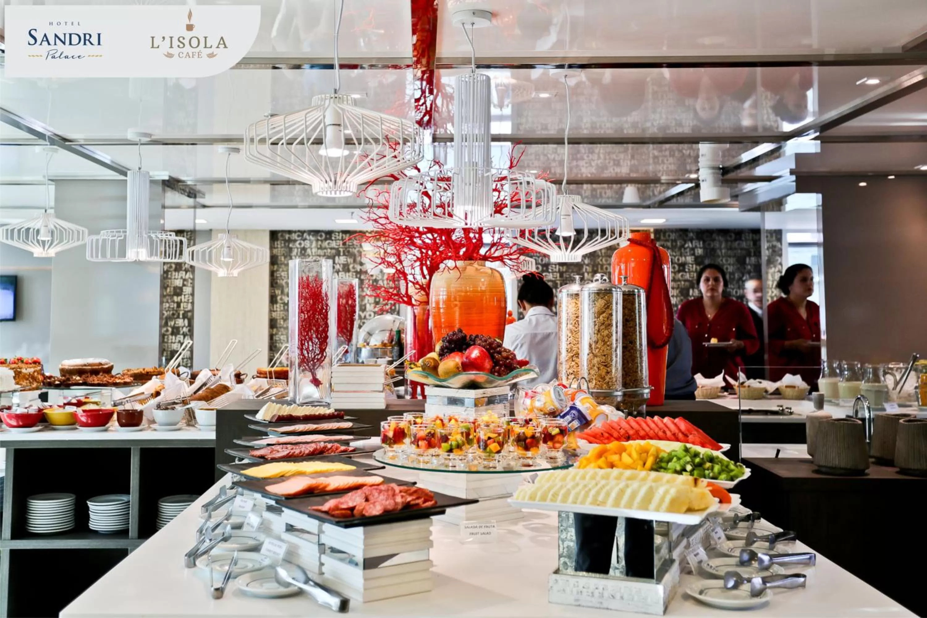 Buffet breakfast in Sandri Palace Hotel