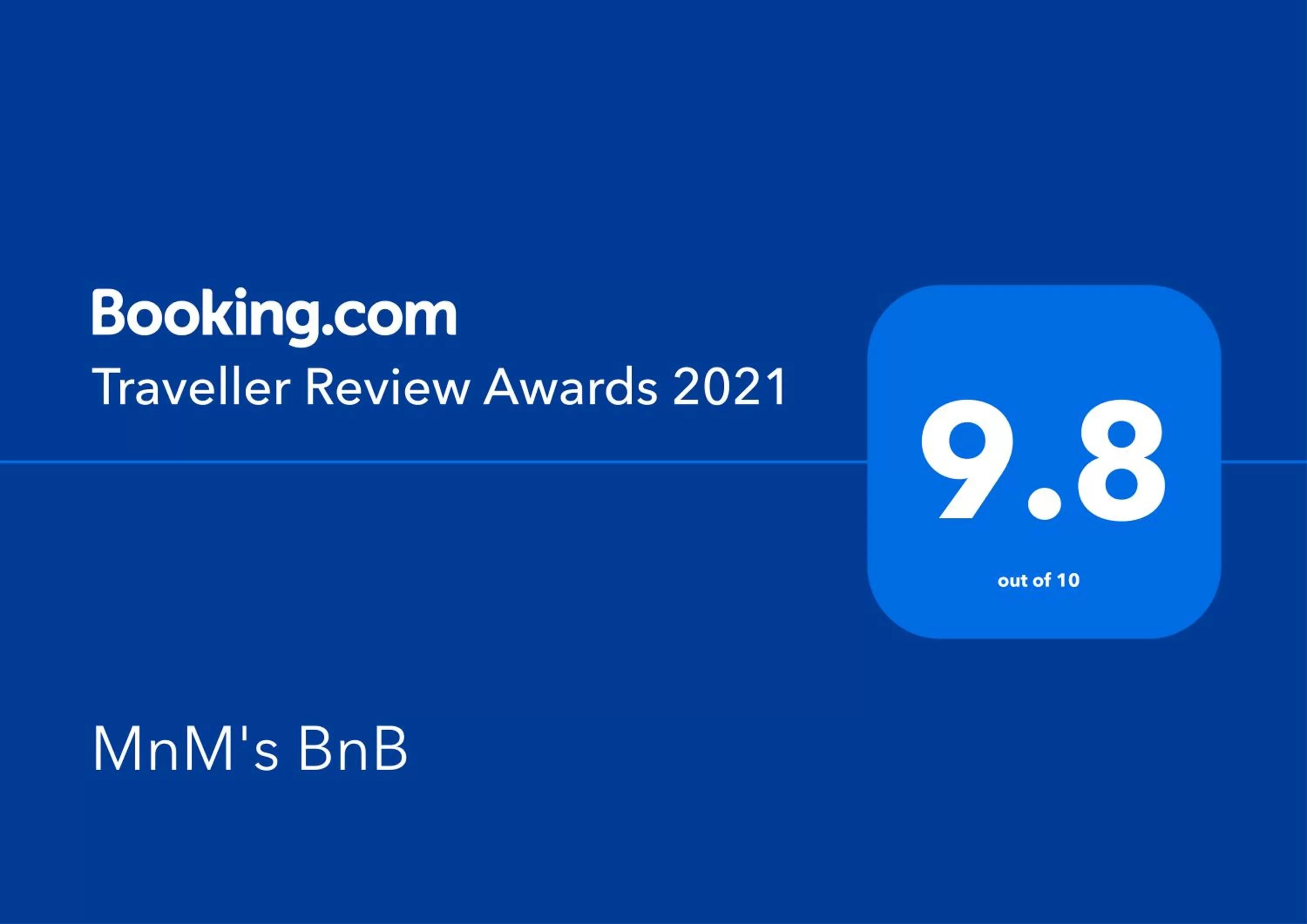 Certificate/Award, Logo/Certificate/Sign/Award in MnM's BnB