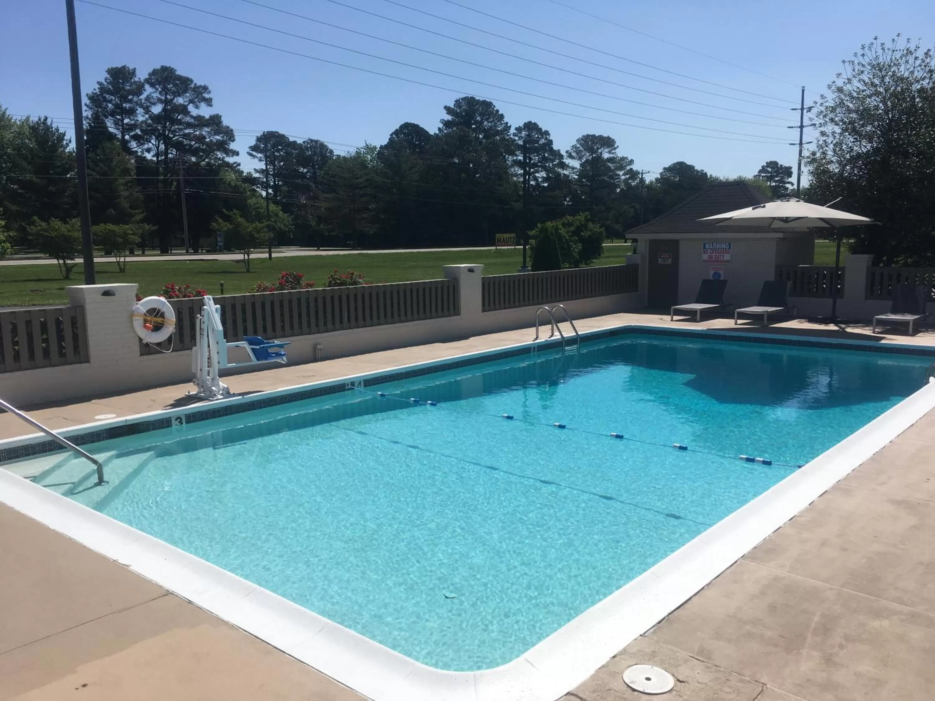 Pool view in St. Michaels Inn