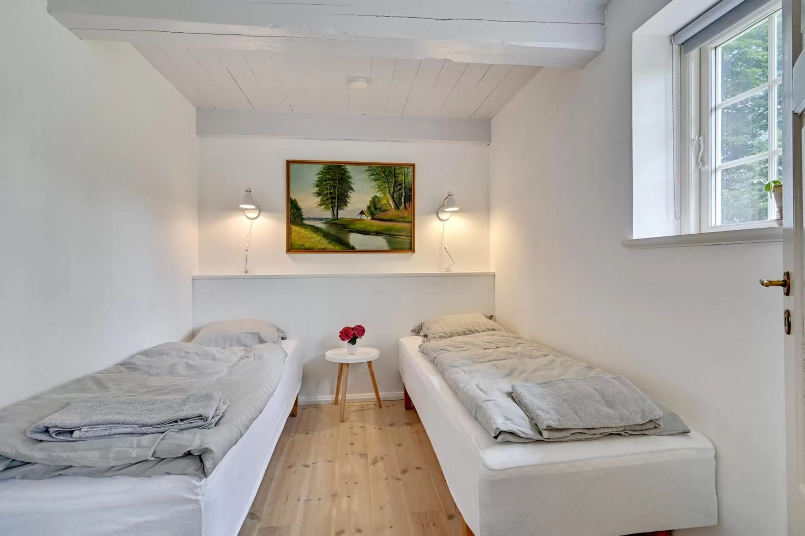 Bedroom, Bed in Hørhavegården B&B