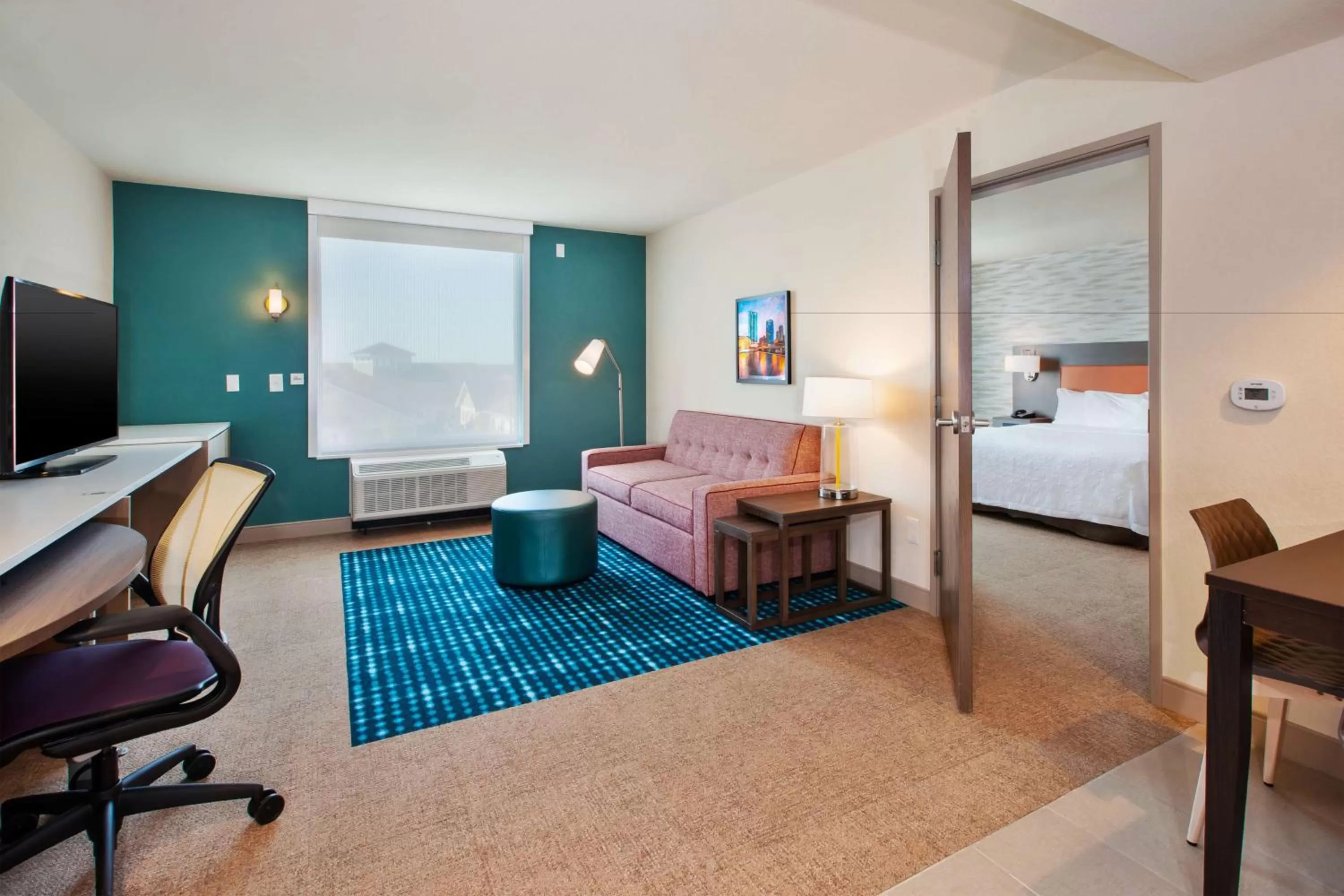 King Suite with Roll-In Shower - Mobility/Hearing Access in Home2 Suites By Hilton Grand Rapids South