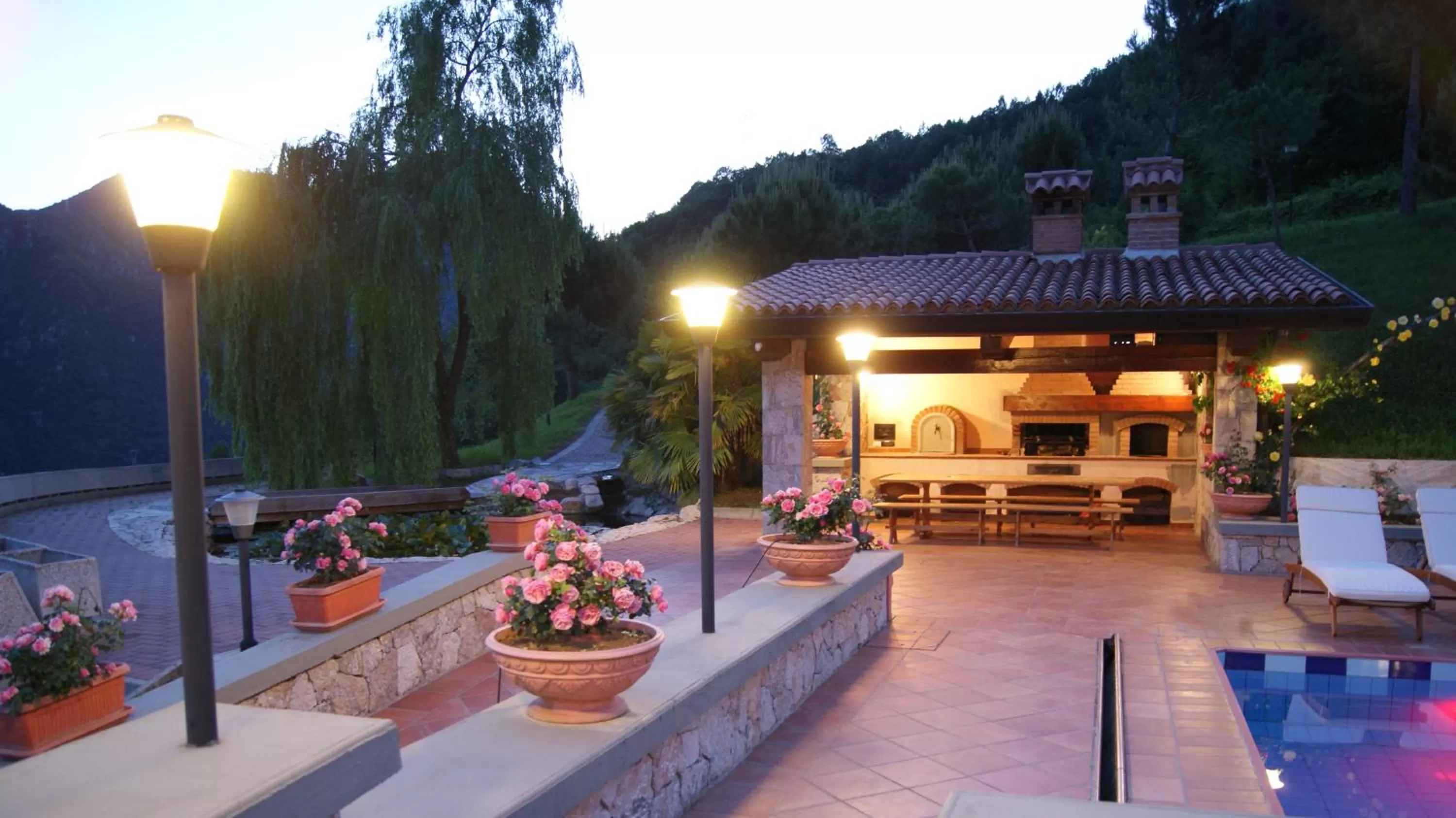 Pool view in Resort Ninfea San Pellegrino Terme