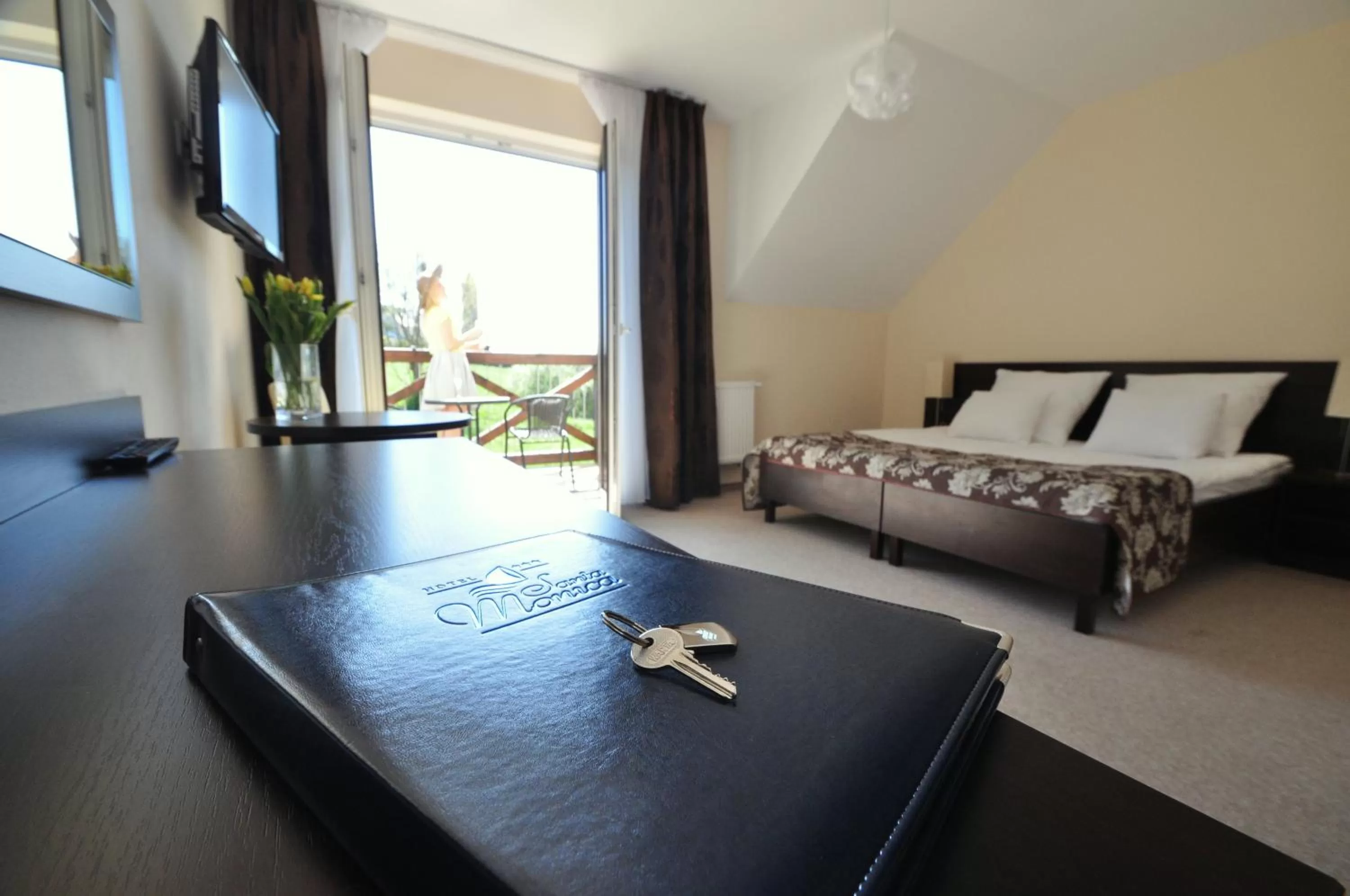 Bed in Hotel Santa Monica