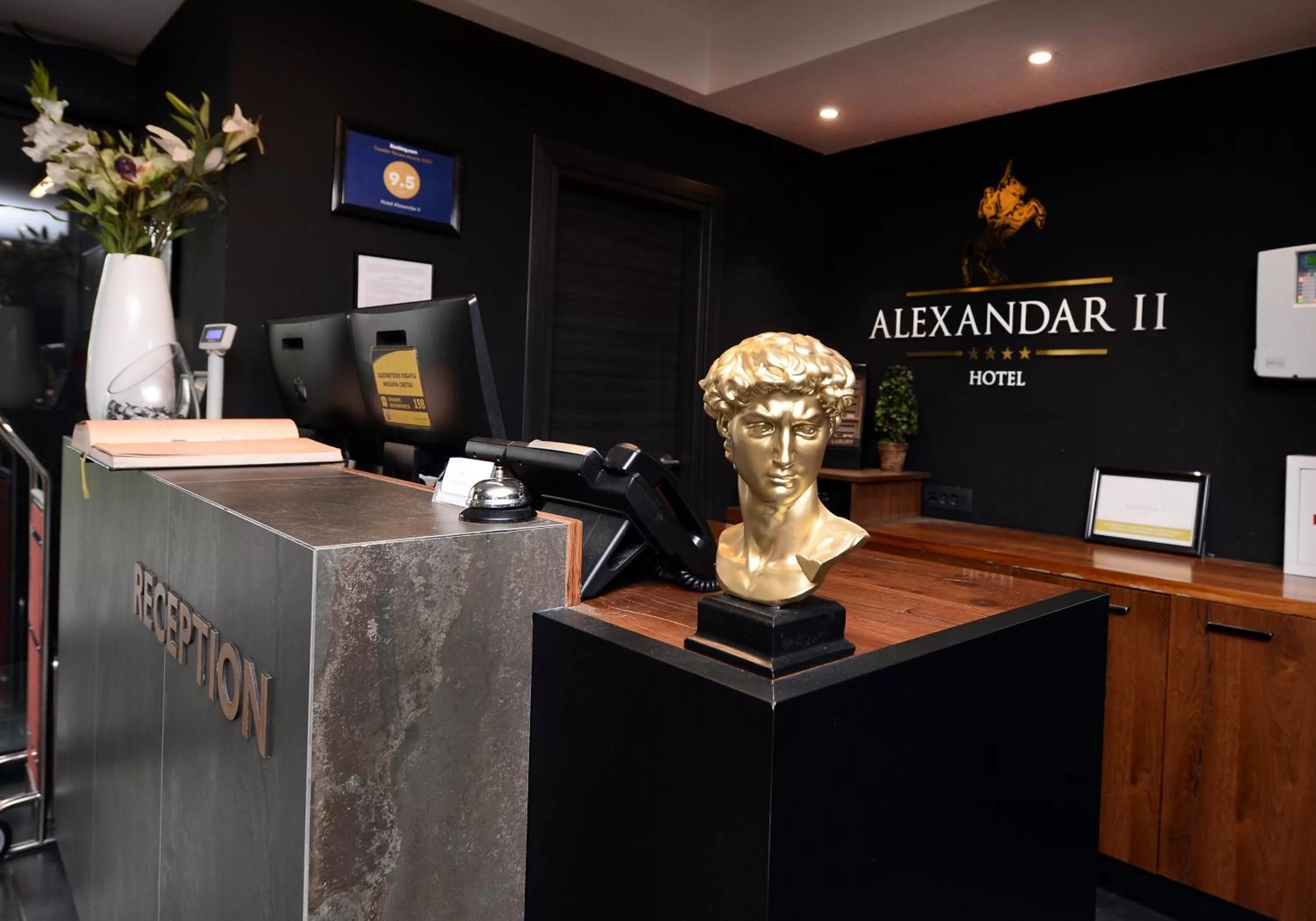 Lobby or reception in Hotel Alexandar II