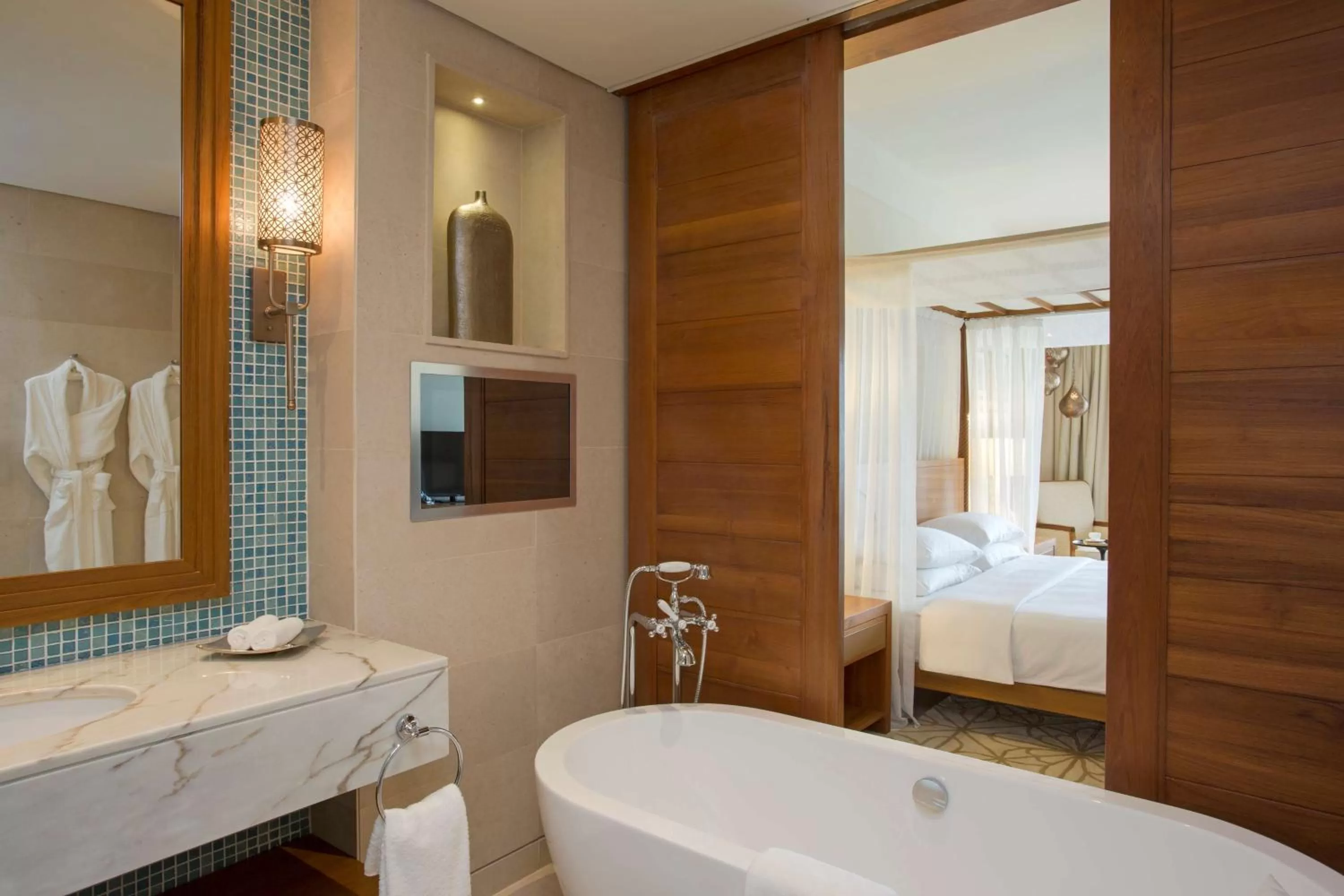 Bathroom, Bed in Park Hyatt Zanzibar