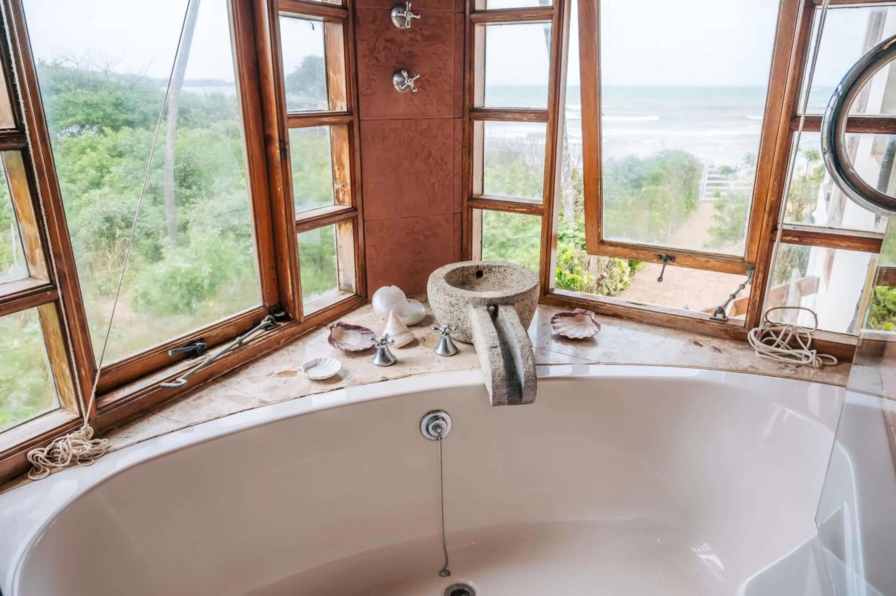 Bathroom in Sānti Beach House with pool & beach