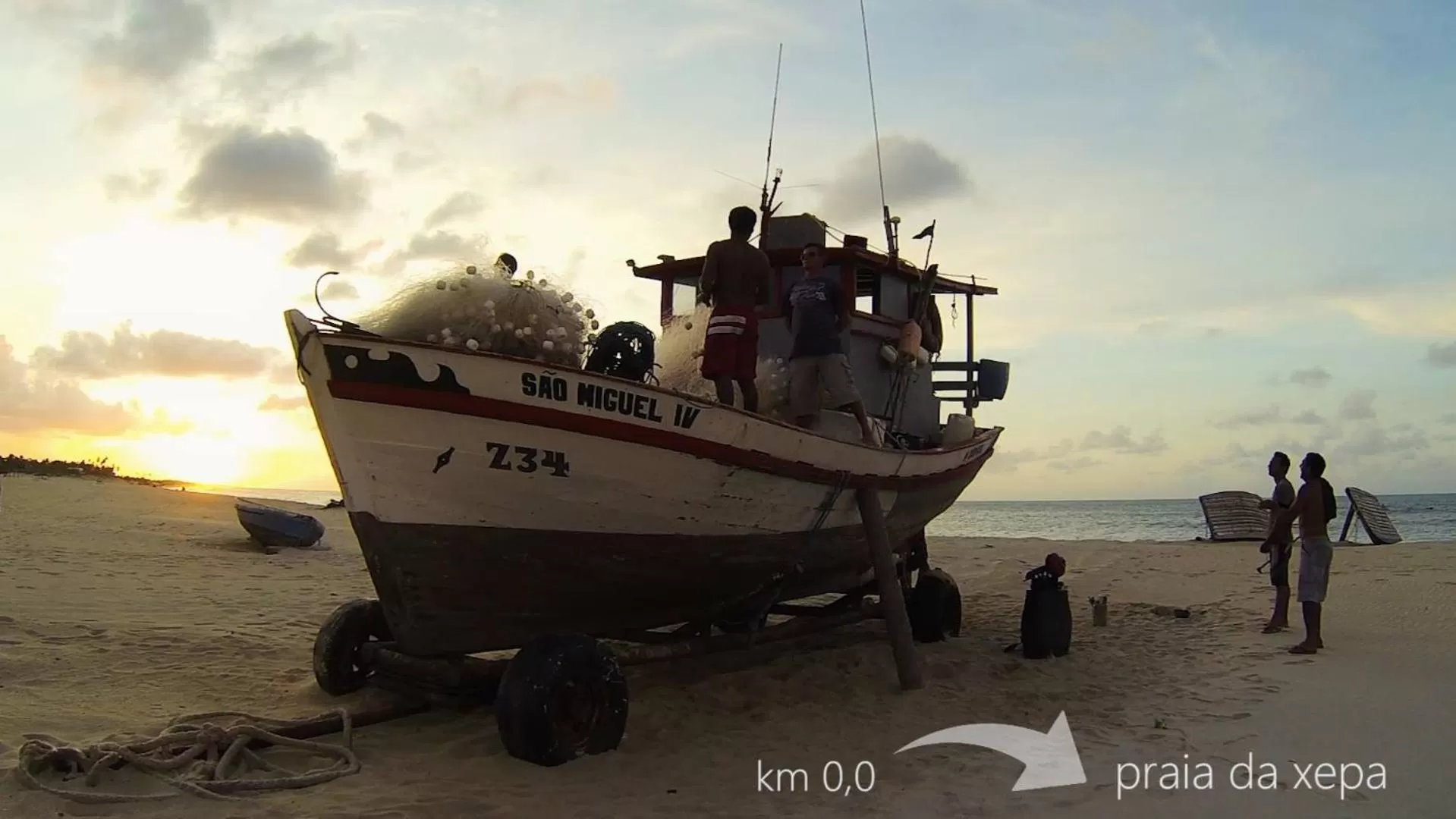 Sunset, Beach in Pousada Recanto da Praia