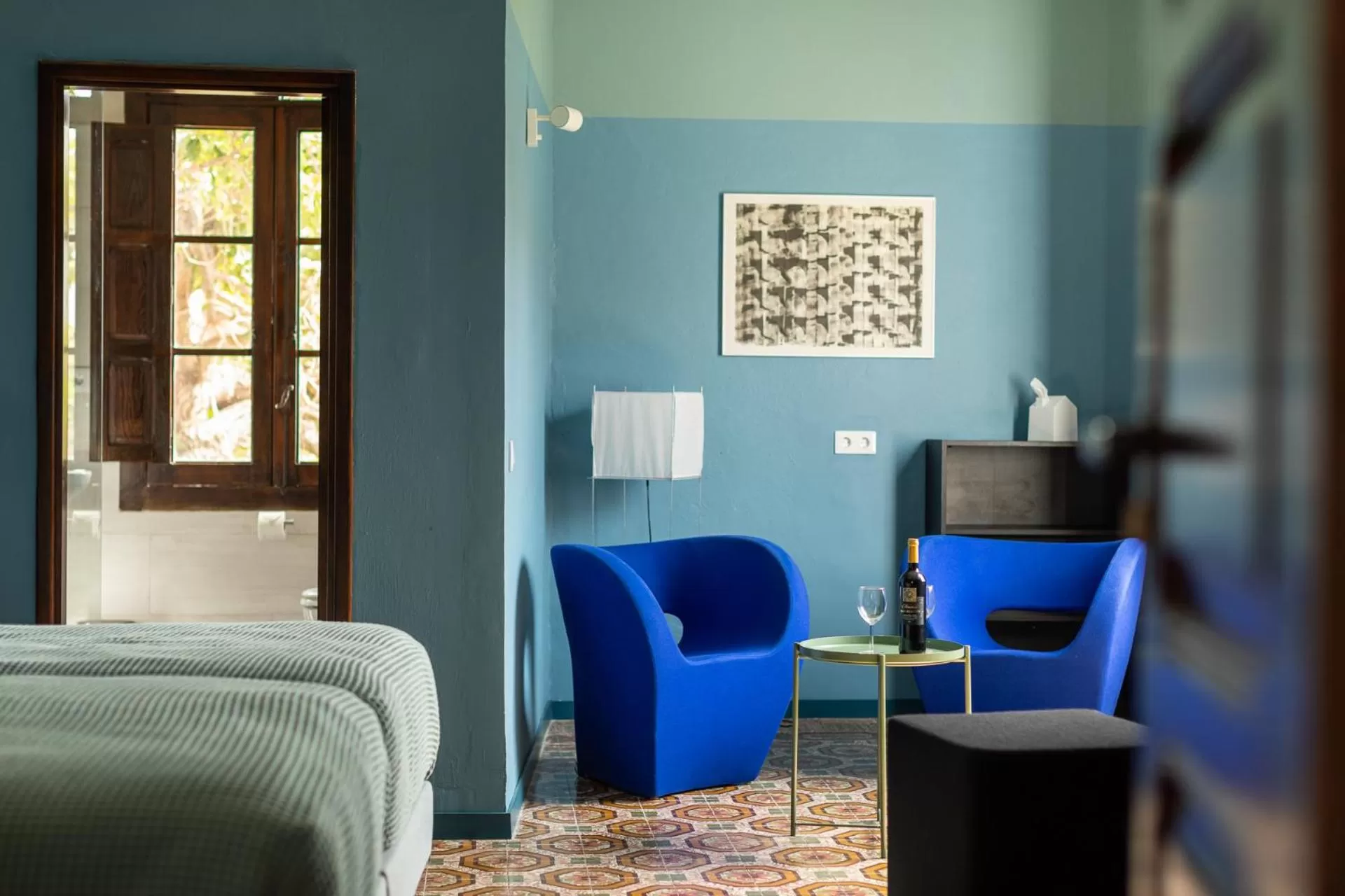 Living room, Bed in Villa Nestor