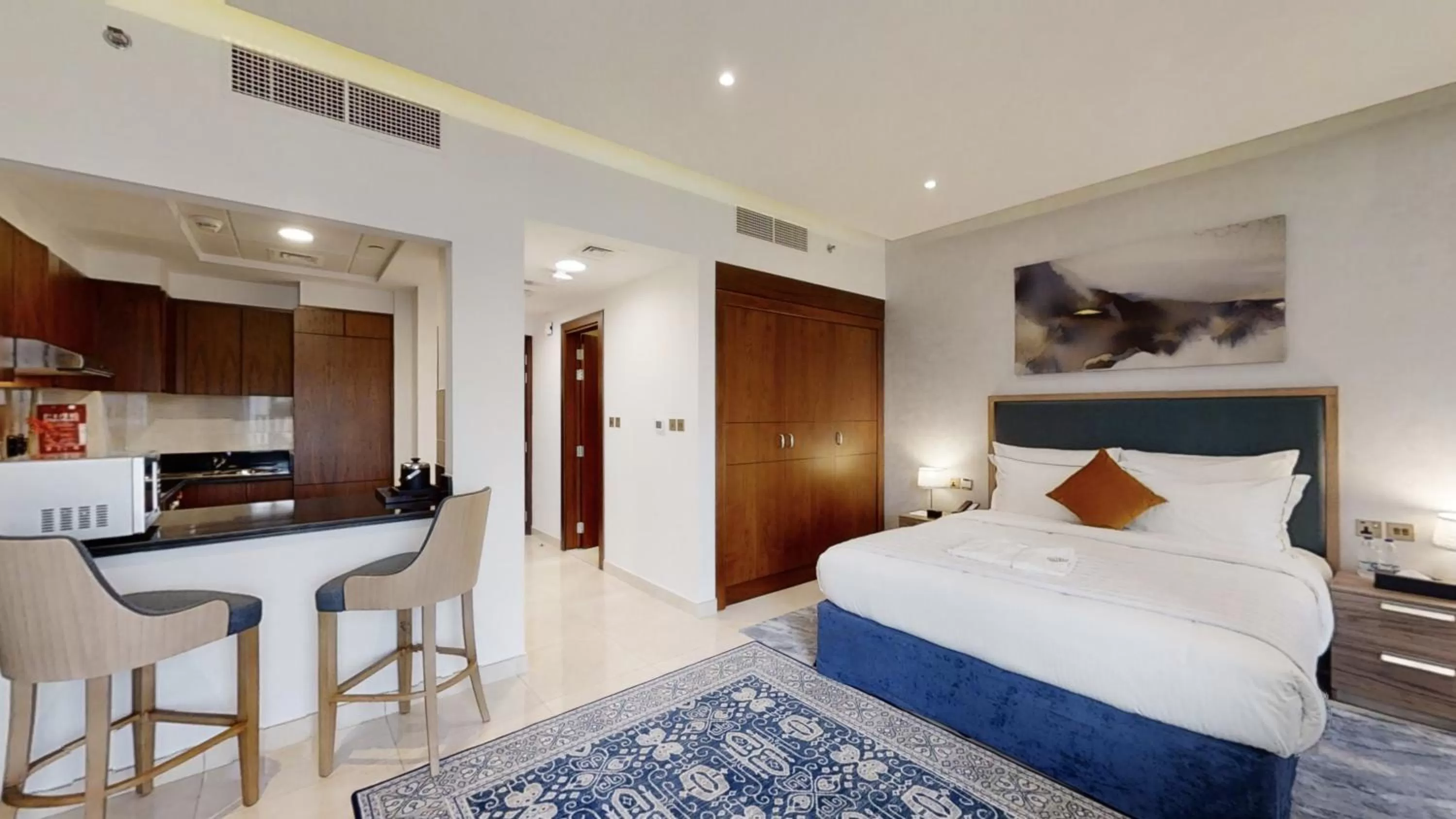 Bed in SUHA Park Hotel Apartments, Waterfront Jaddaf