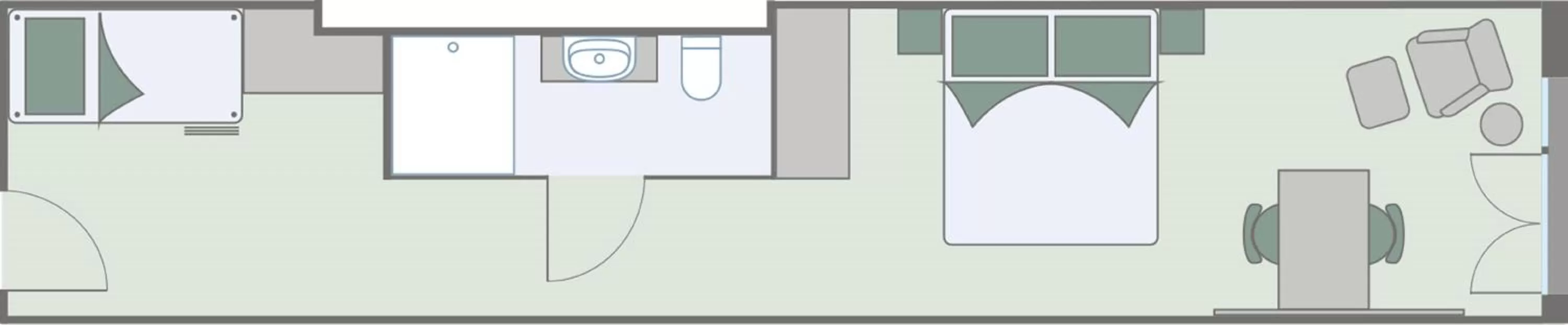 Photo of the whole room, Floor Plan in Weberei Bendix Hotel & Appartements