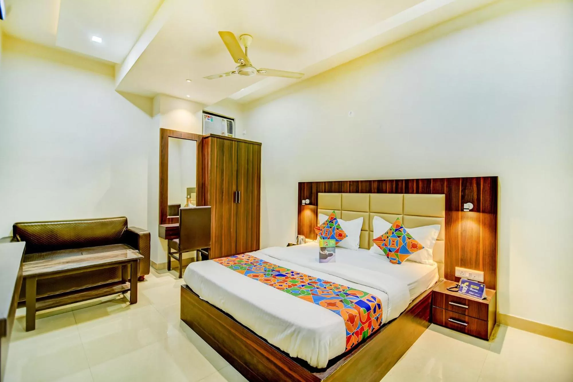Bedroom, Bed in FabHotel Solitaire Inn Tilak Nagar