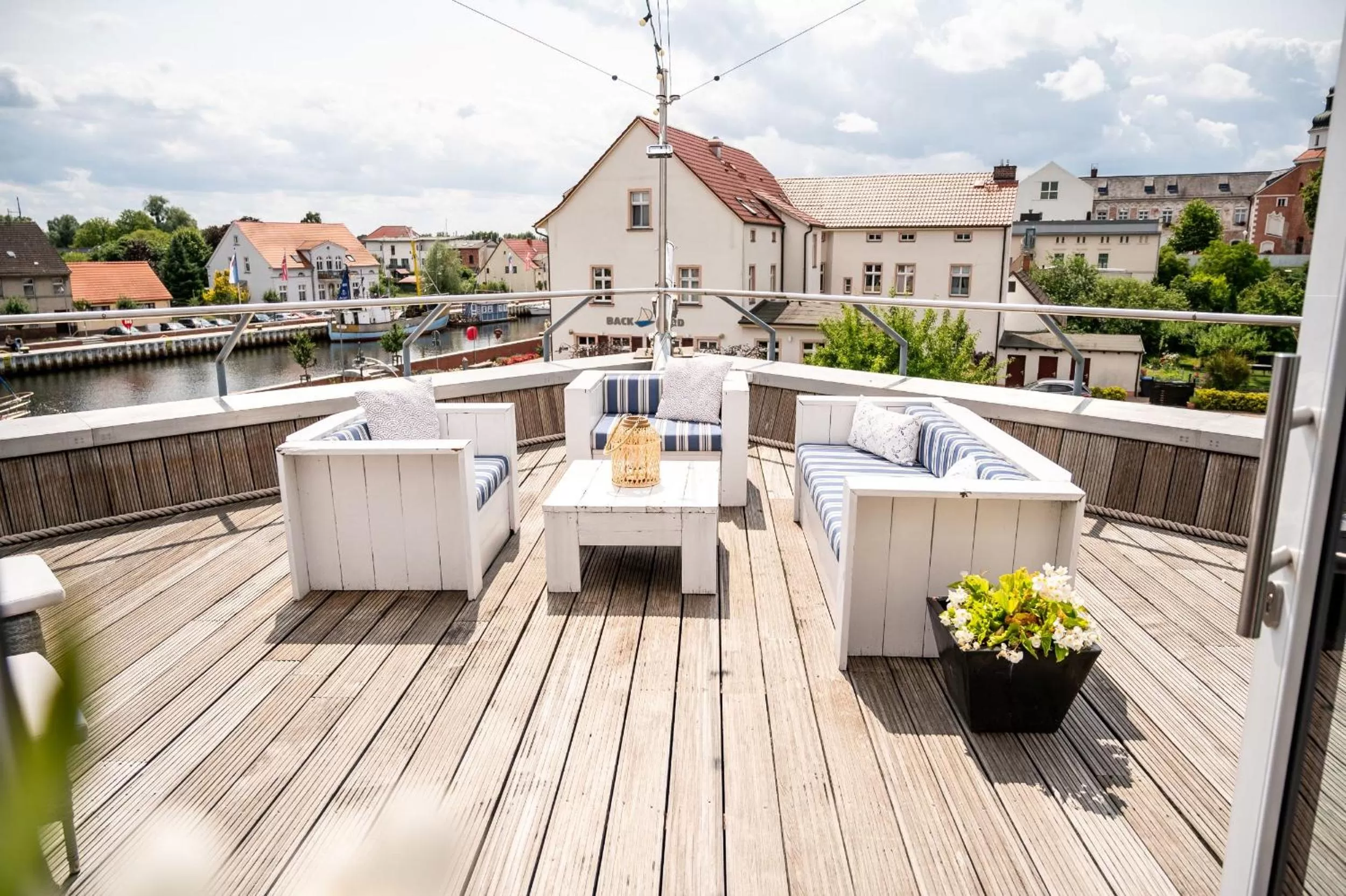 Balcony/Terrace in HafenHotel PommernYacht