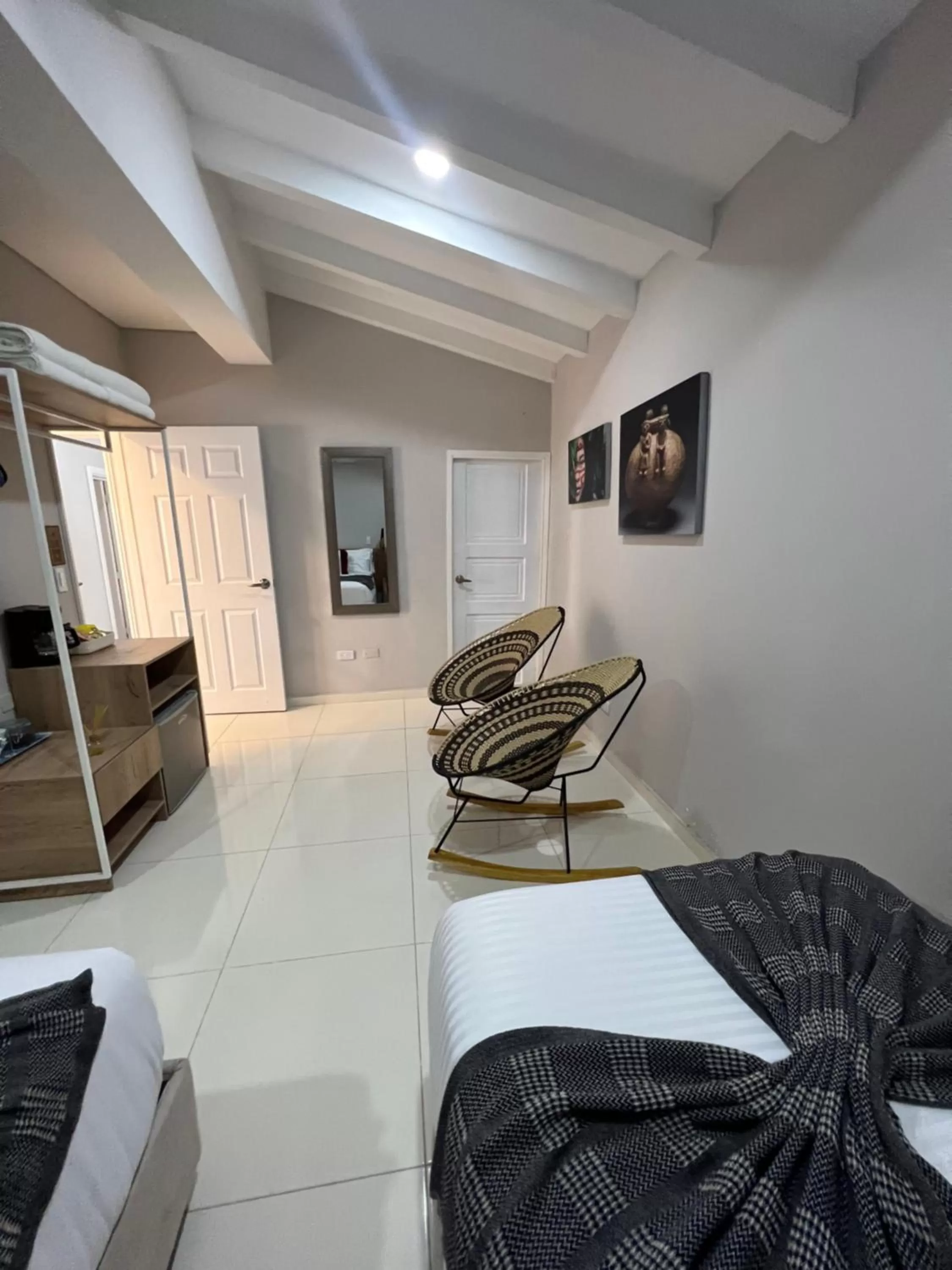 Bed, Seating Area in Hotel Boutique CASA CHUNUU Santa Marta