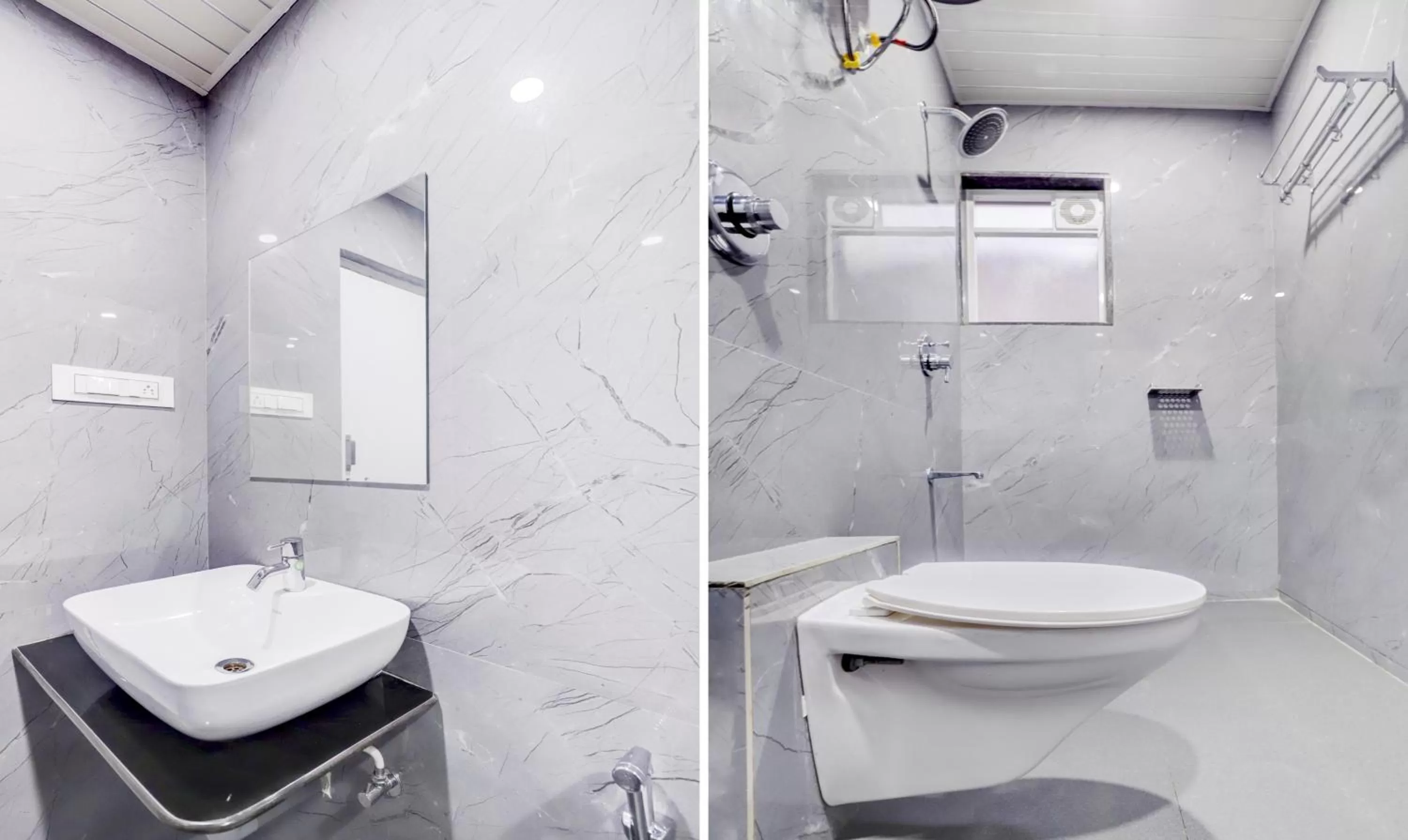 Bathroom in Treebo Trend Finesta Suites Wardha Road