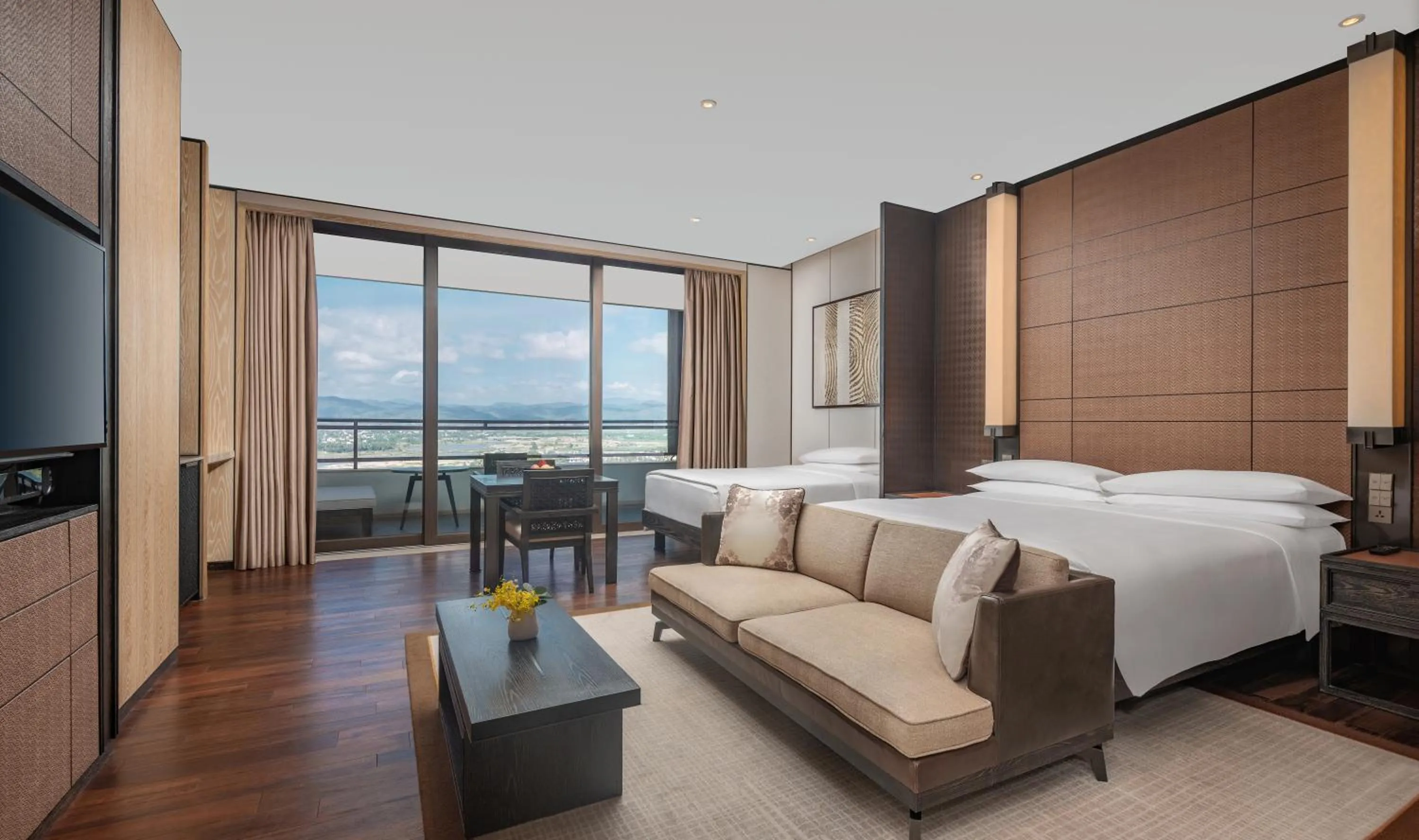 Balcony/Terrace, Bed in Grand Hyatt Sanya Haitang Bay Resort and Spa