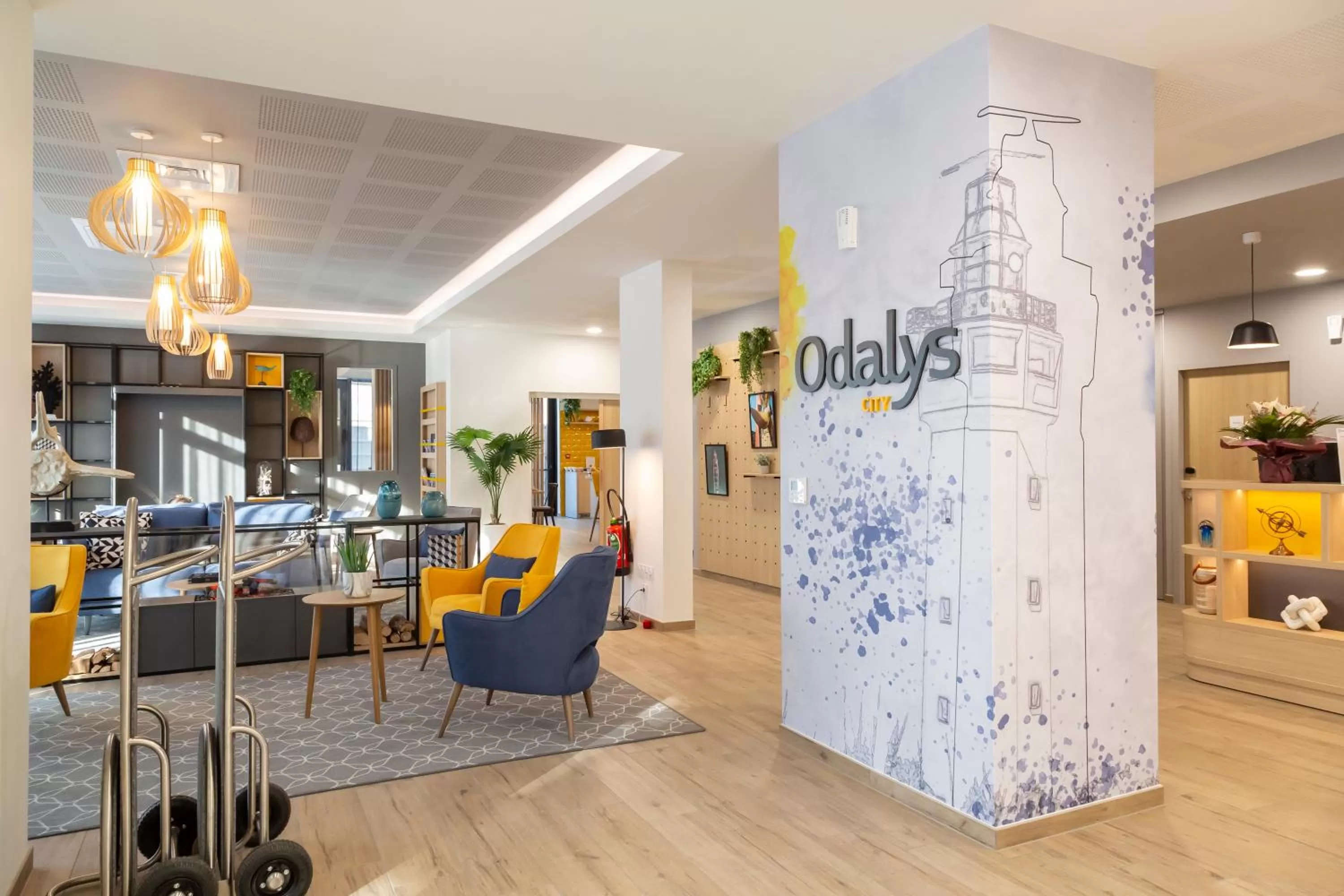 Lobby or reception in Appart Hotel Odalys City Le Havre Centre