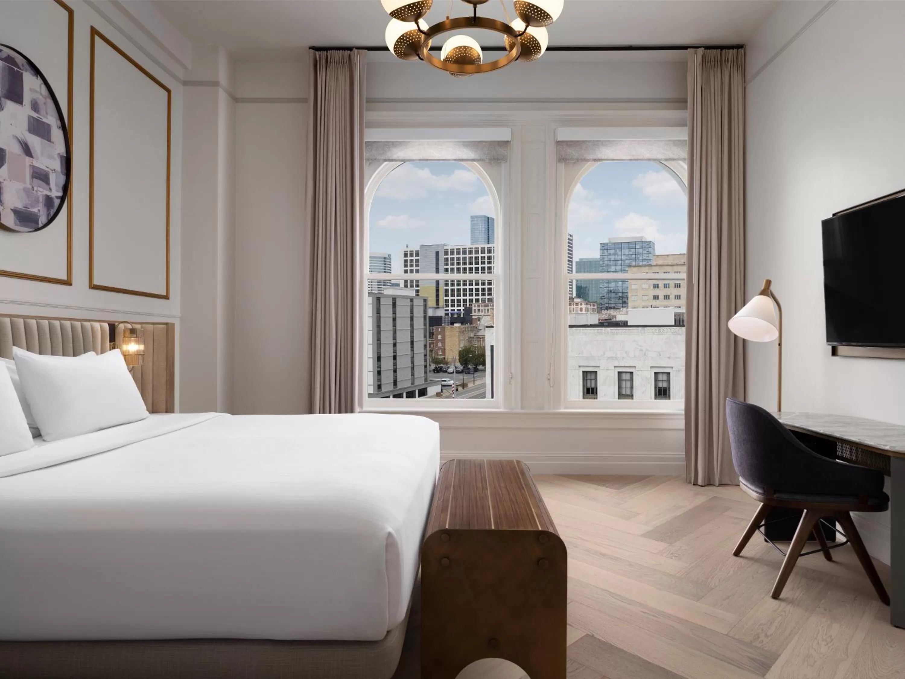 Bedroom, Bed in The Union Station Nashville Yards, Autograph Collection