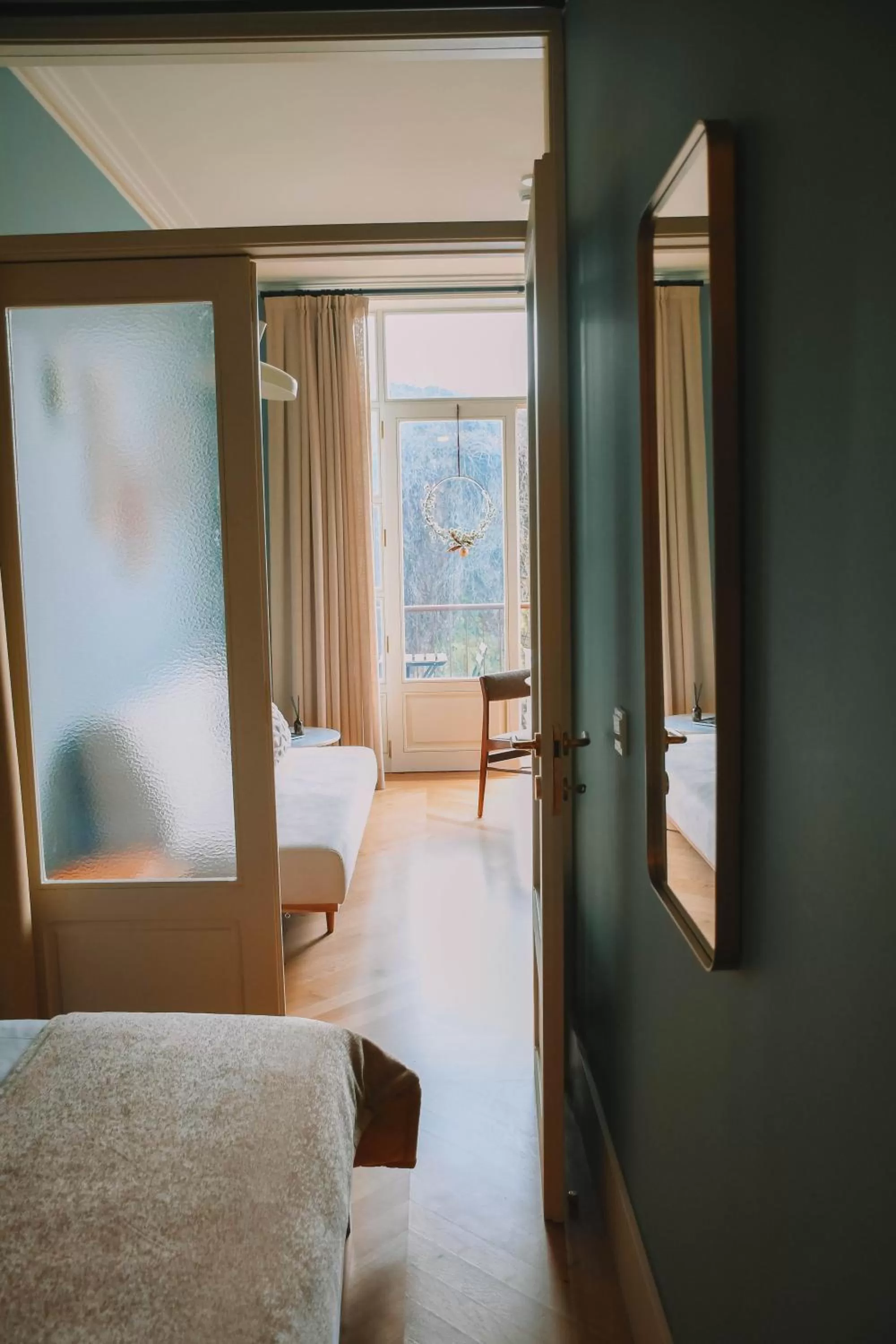 Bed in Villa Theatro Heritage Apartments