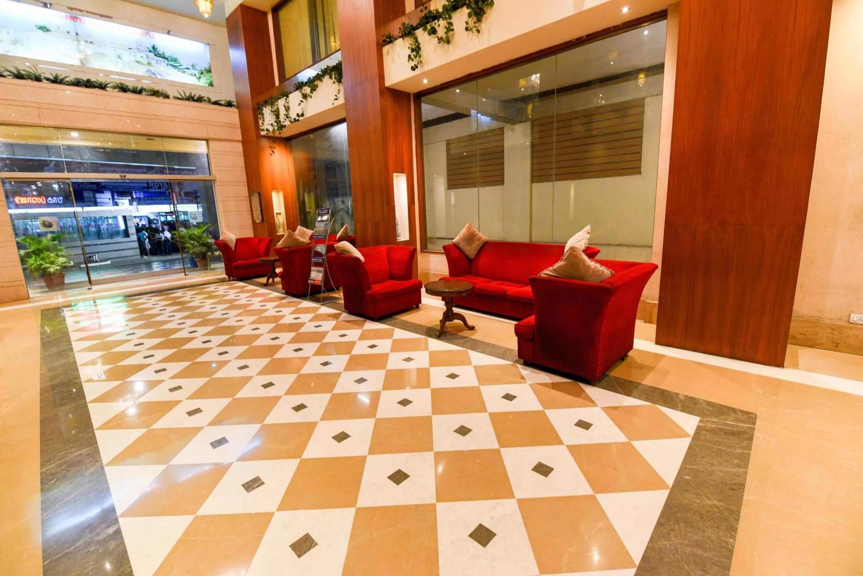 Lobby or reception in PLA Krishna Inn