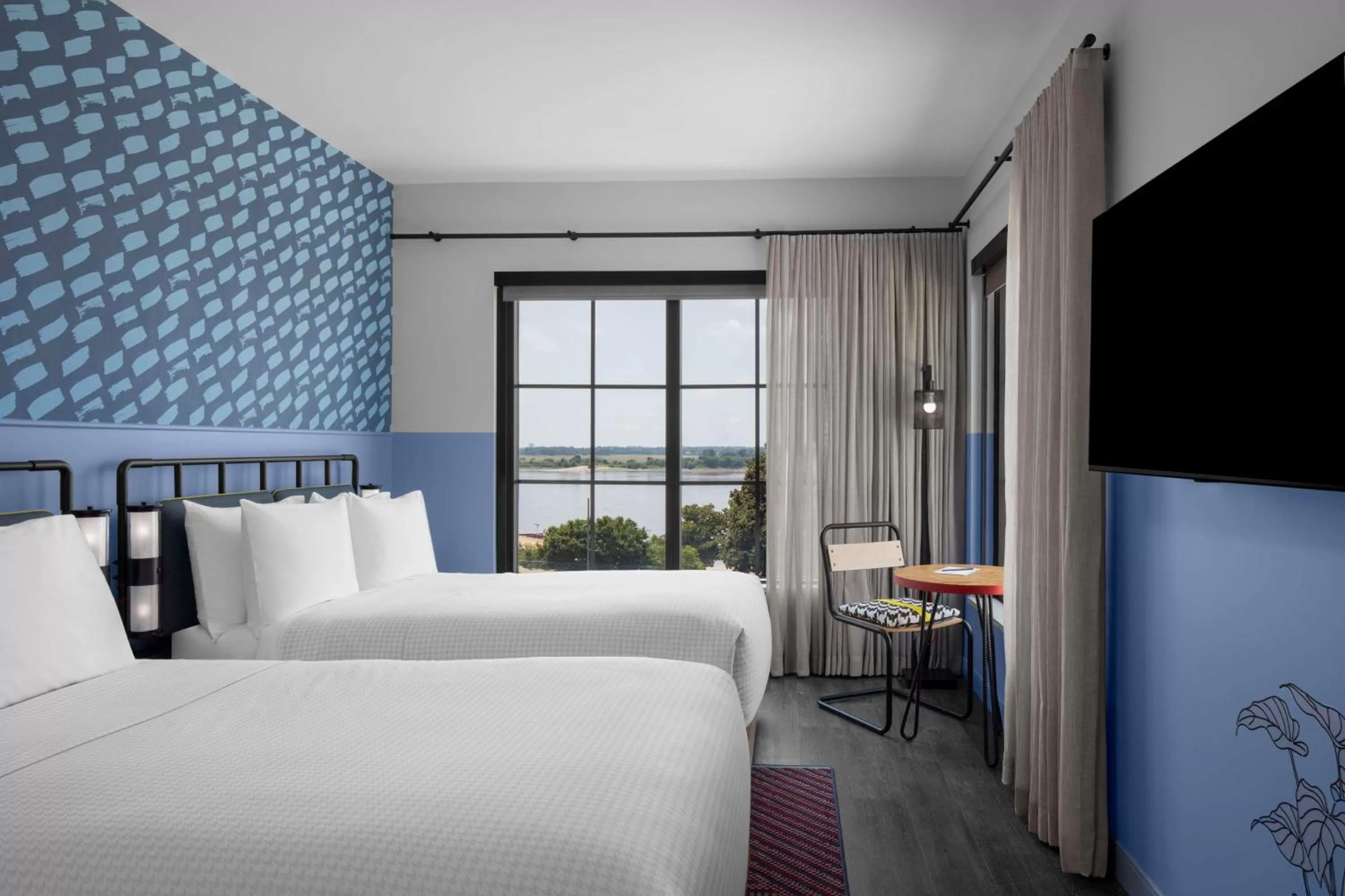 Corner Double Room with Two Double Beds and View in Caption By Hyatt Beale Street Memphis