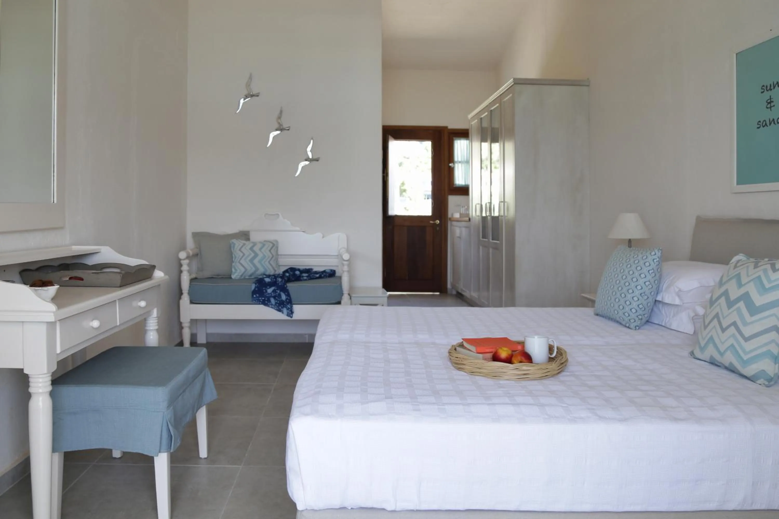 Bed in Skopelos Village Hotel