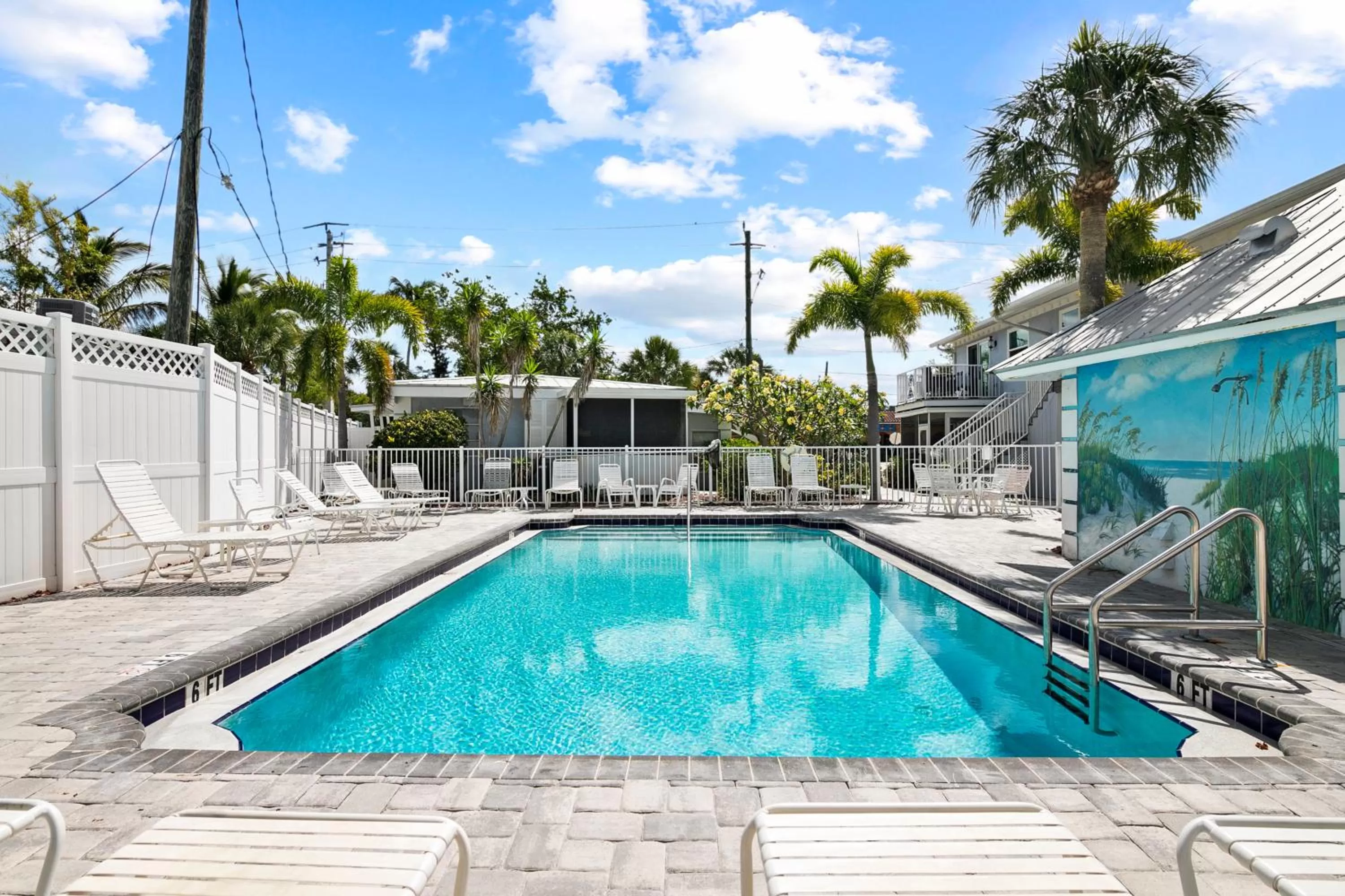 Pool view in The Ringling Beach House