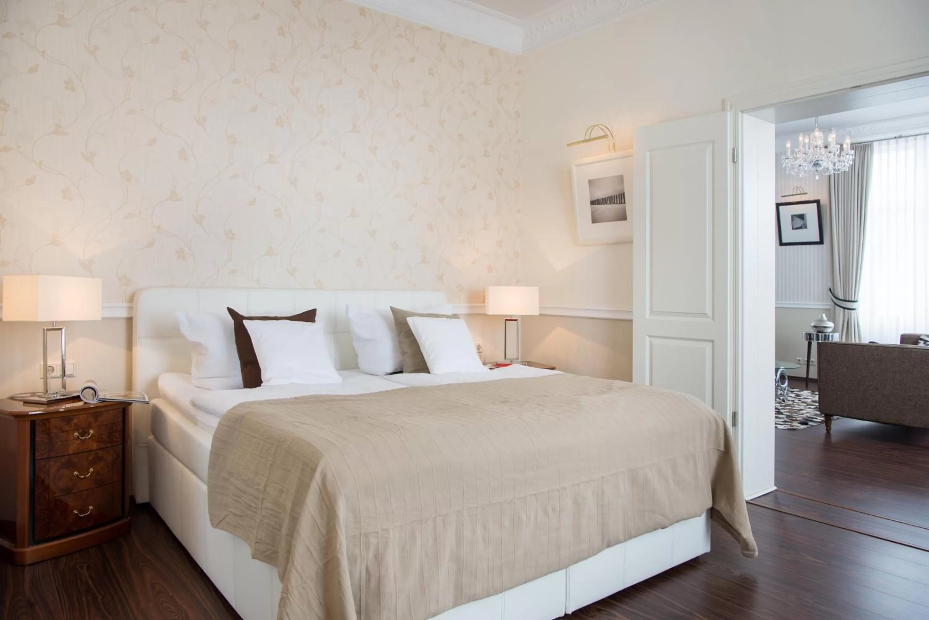 Bed in Hotel Stralsund