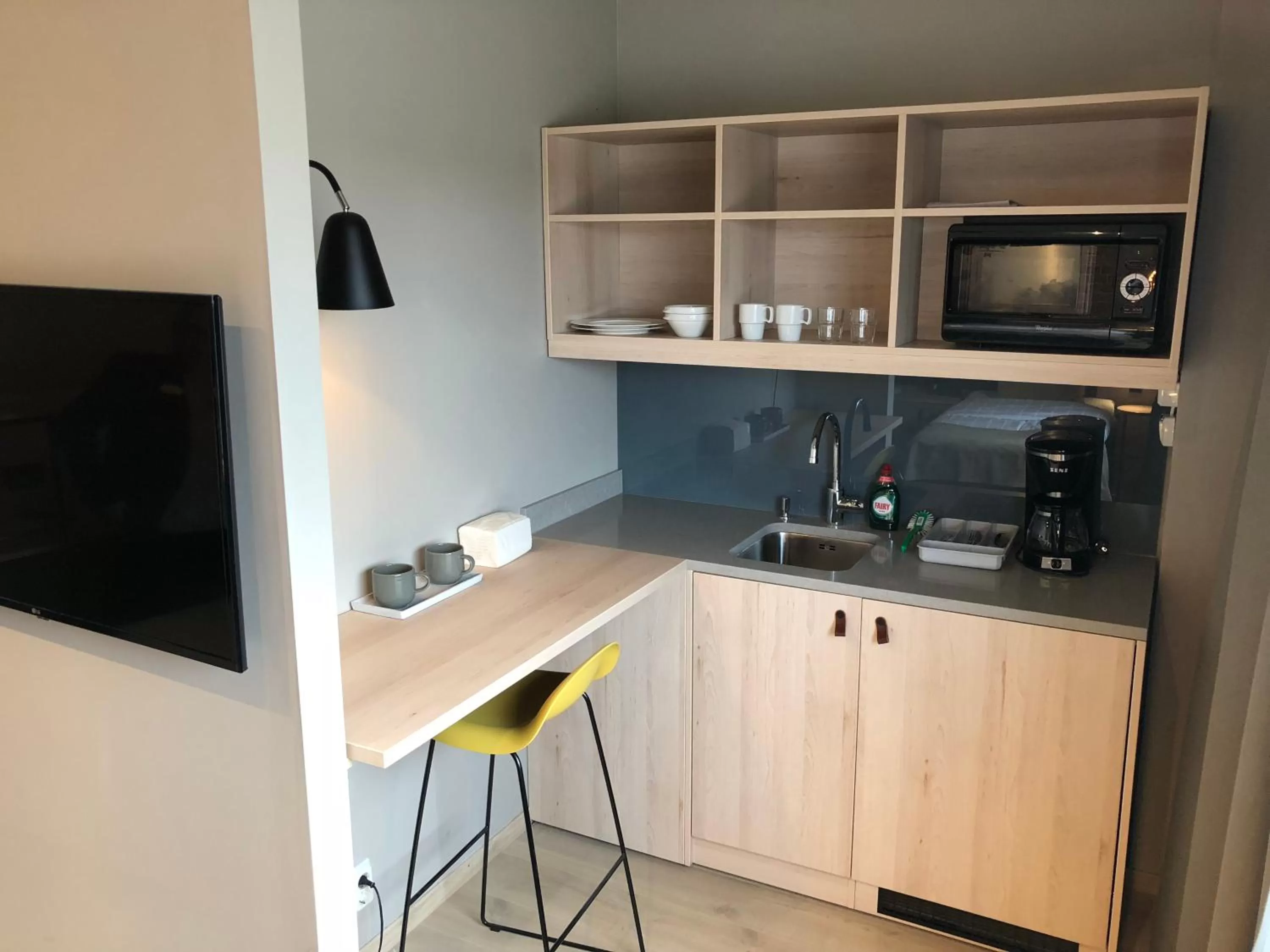 Kitchen or kitchenette in Skyline Airport Hotel