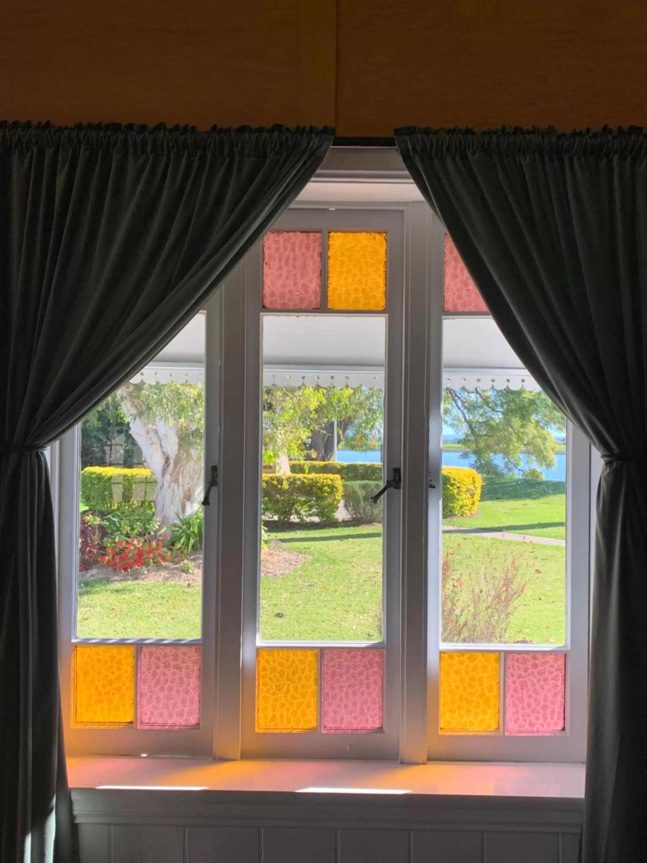 Garden view in The Bank House Ulmarra