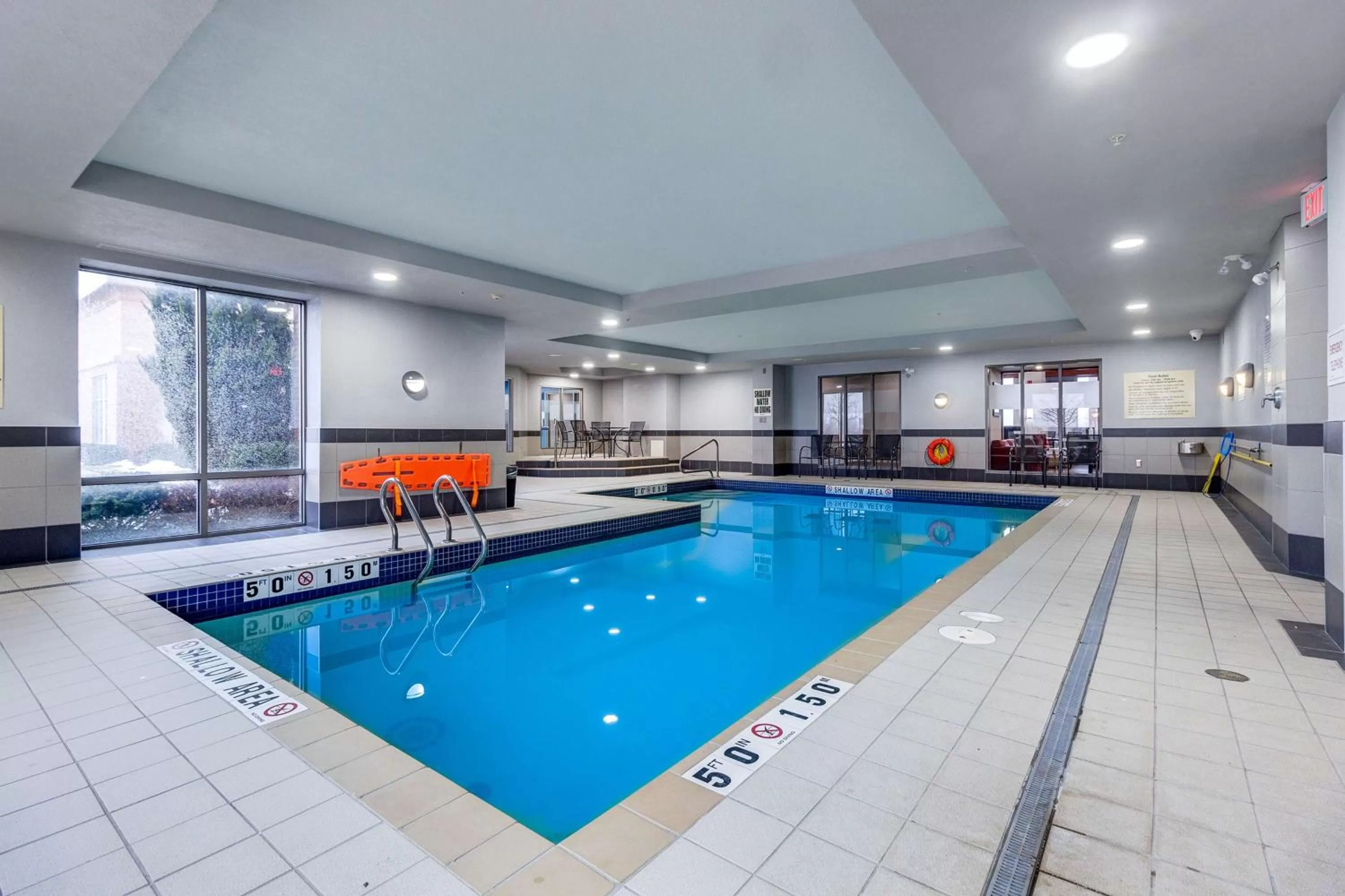 Pool view in Hampton Inn & Suites by Hilton Brantford