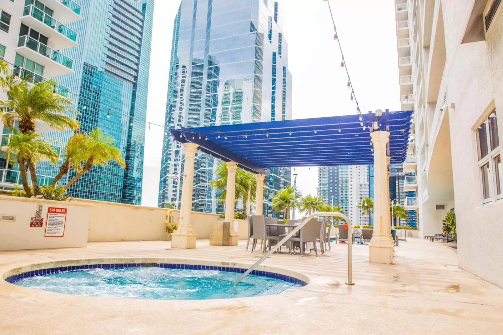 Pool view in Modern and Luxurious Brickell Studio