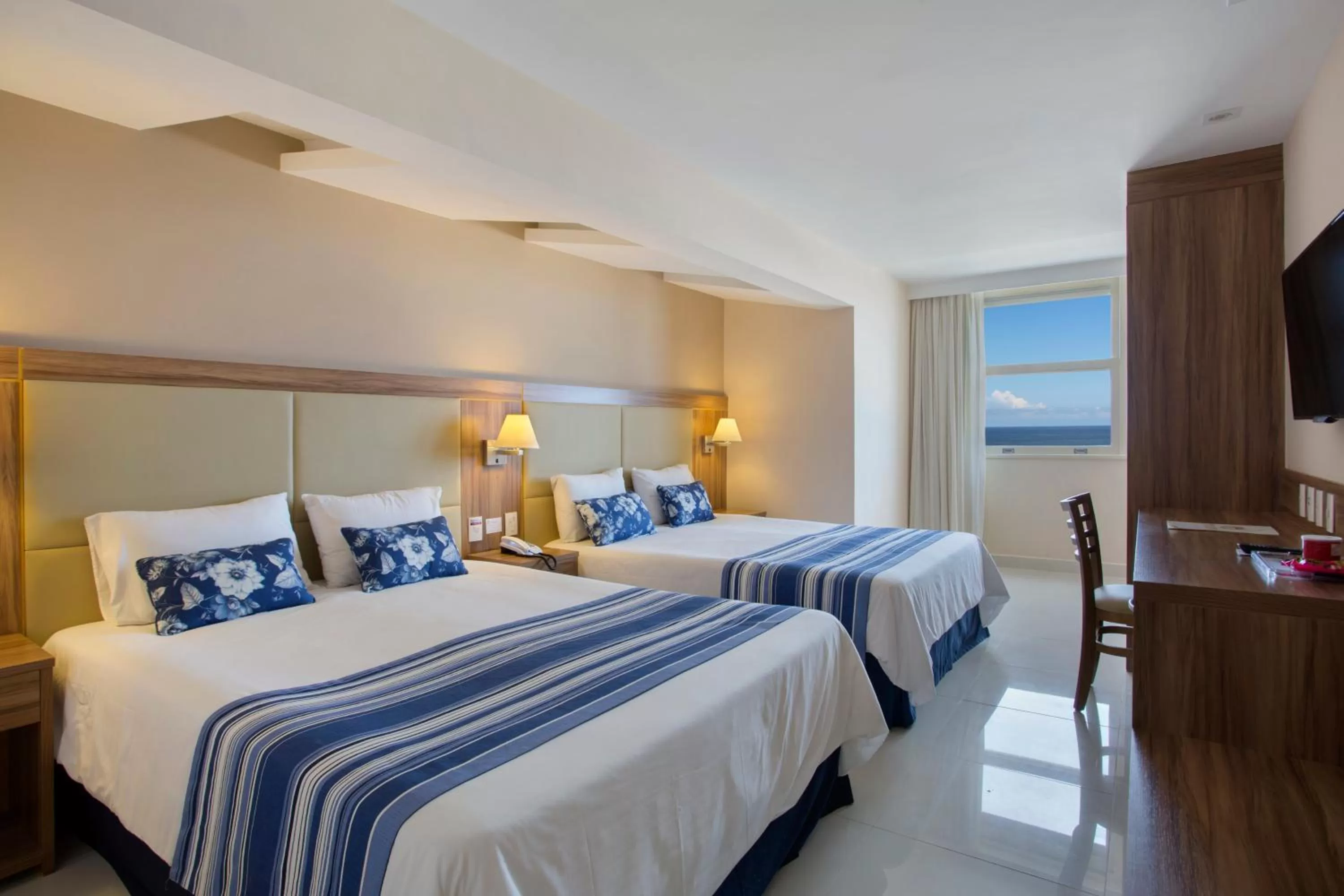 Bed in Hotel Atlantico Praia