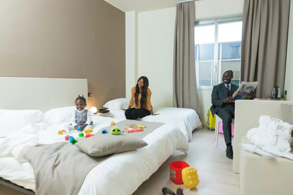 Bedroom, Bed in Helios Hotel