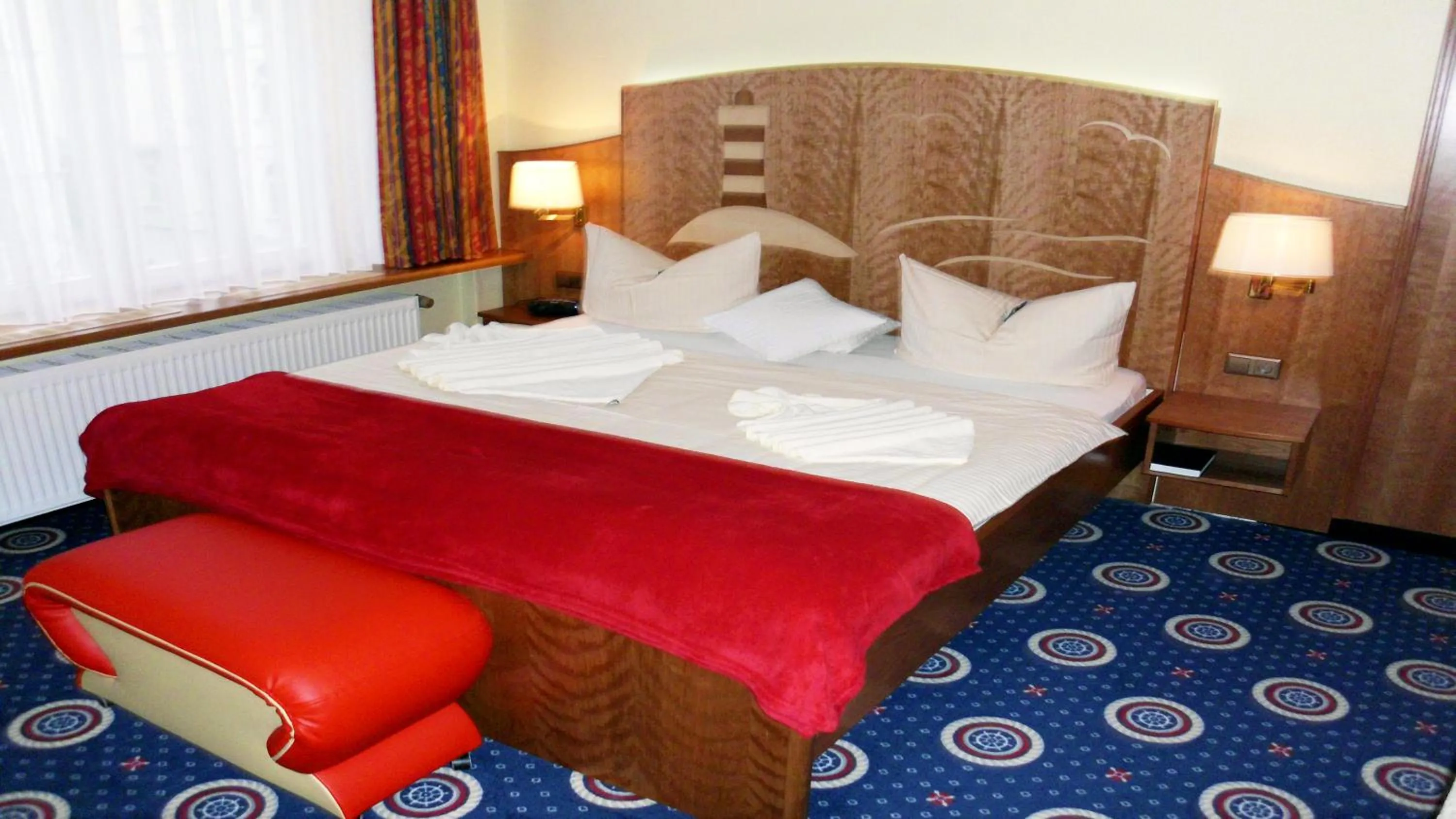 Bed in Hotel Deutsche Flagge