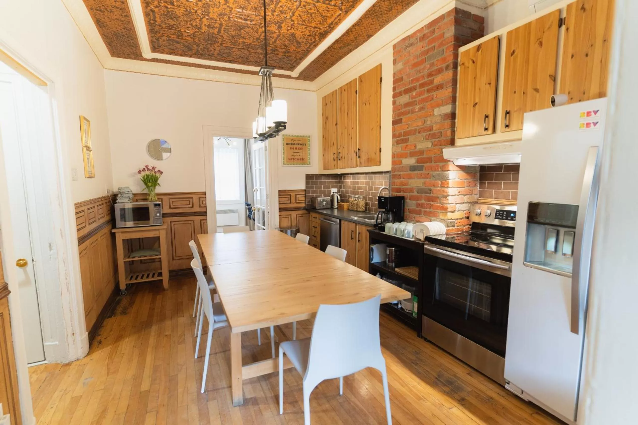 Kitchen or kitchenette in Bed and Breakfast du Village BBV