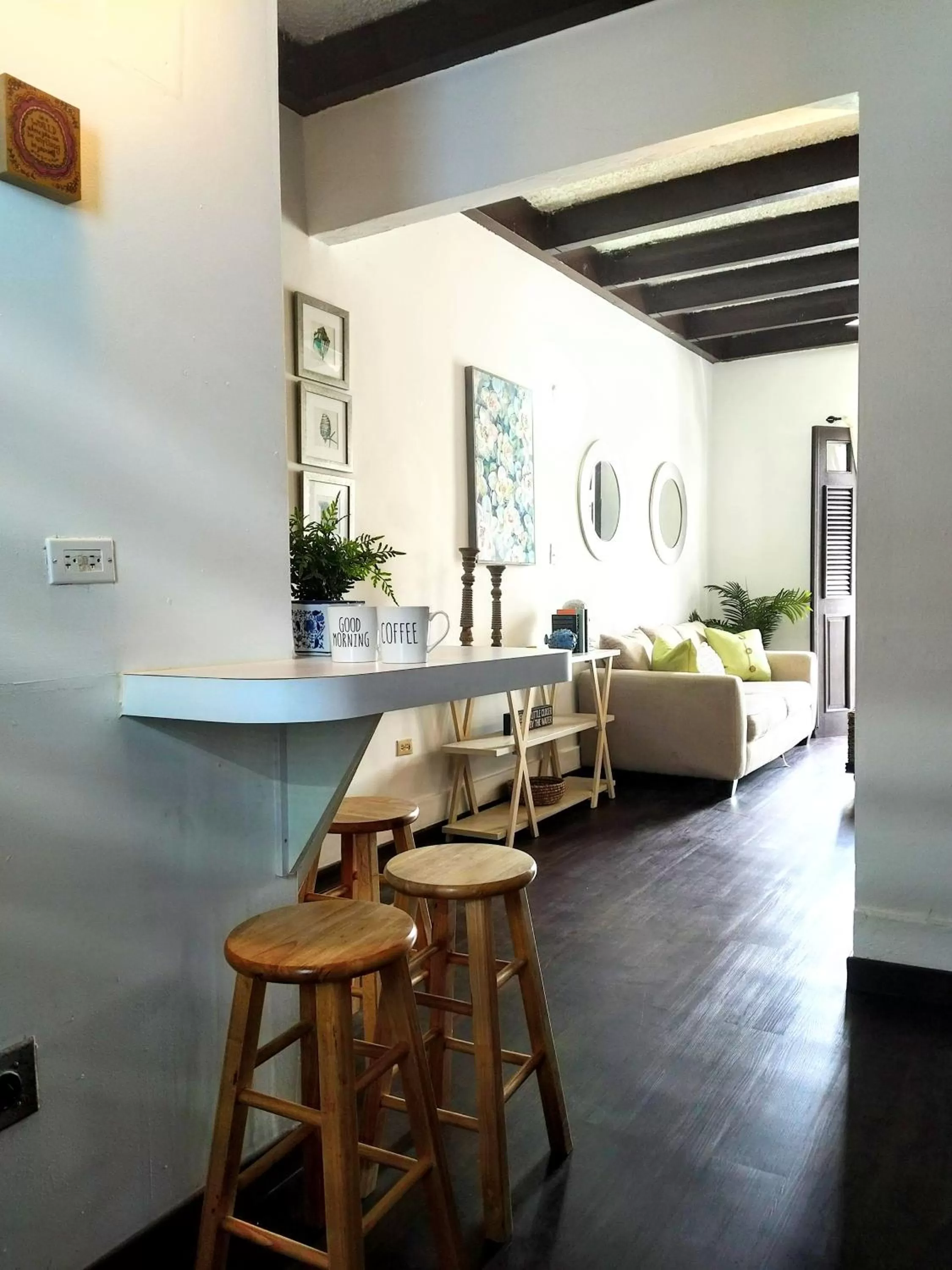 Seating area in La Capitana Old San Juan Building