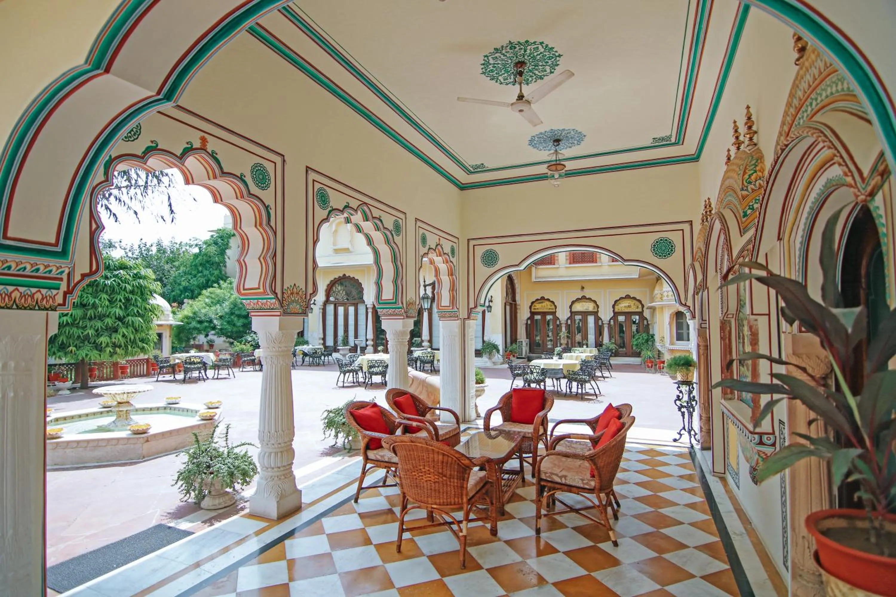 Patio in Alsisar Haveli - Heritage Hotel