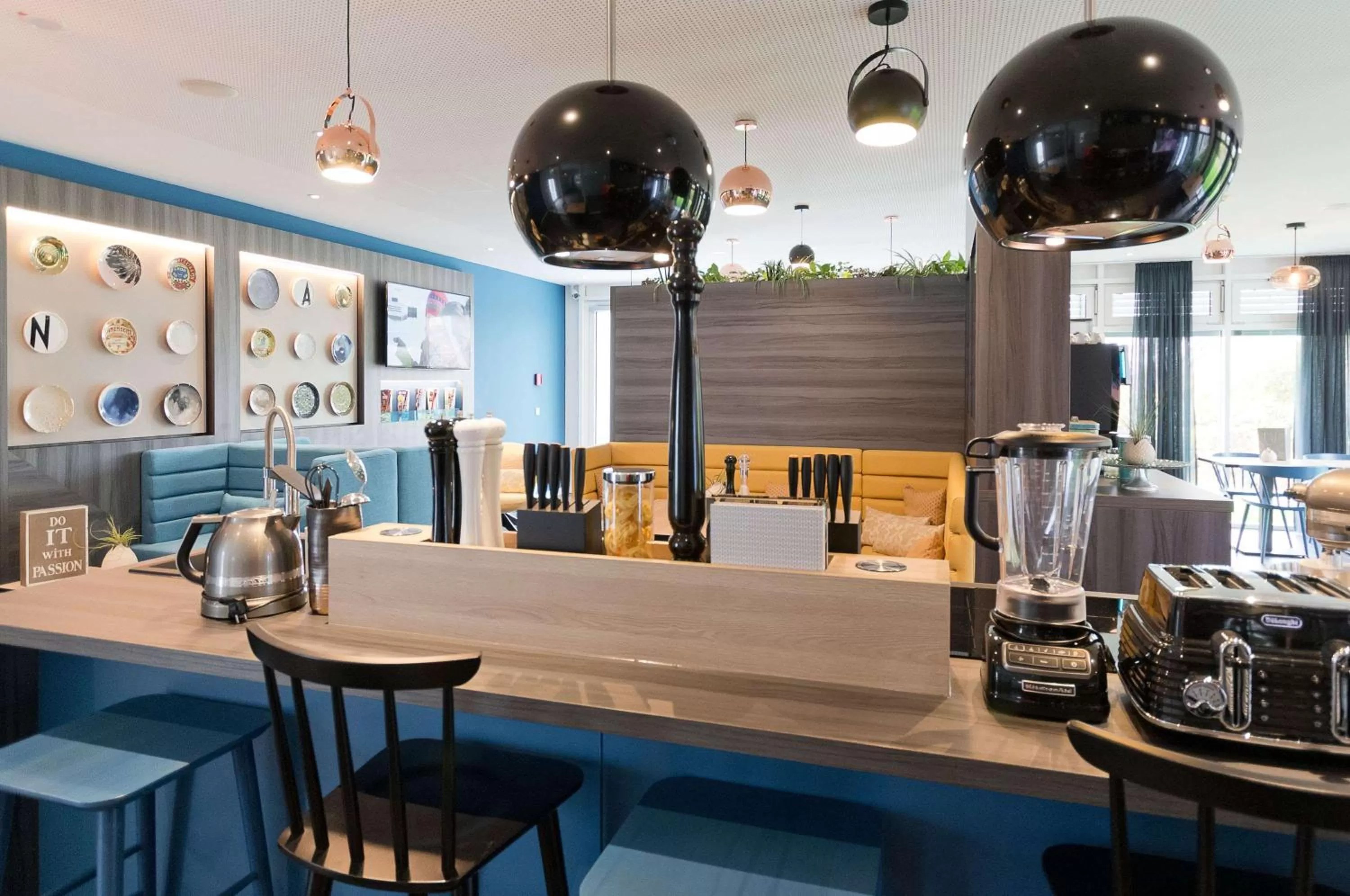 Lounge or bar in elaya apartments stuttgart boeblingen ehemals Arthotel ANA Living Boeblingen