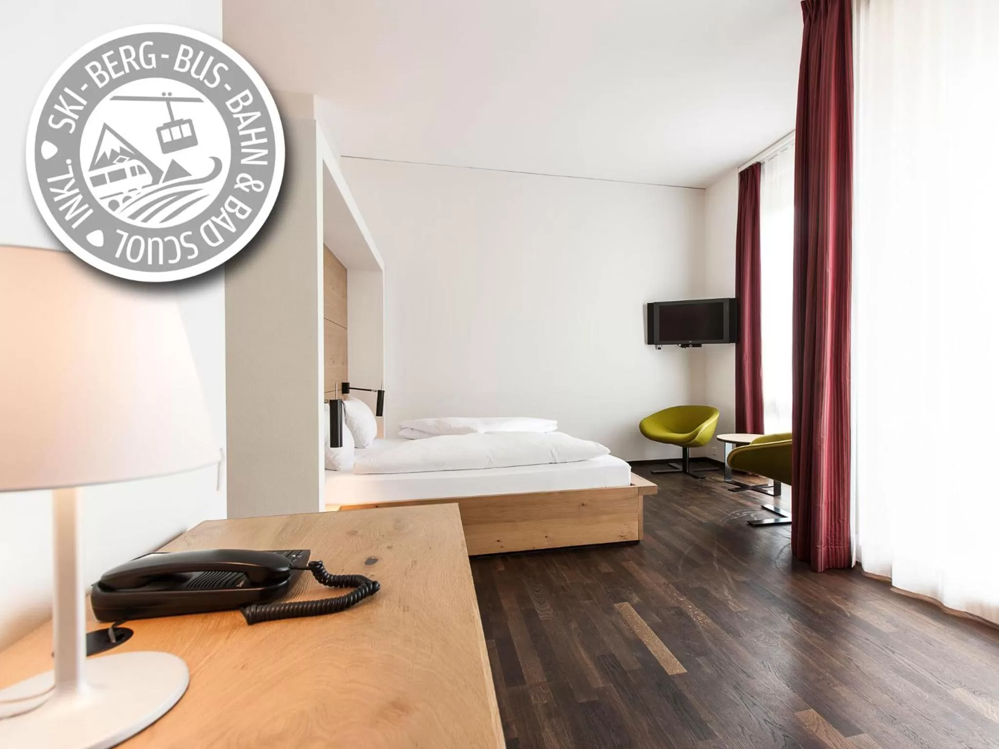 Photo of the whole room, Bed in Hotel Belvedere Scuol