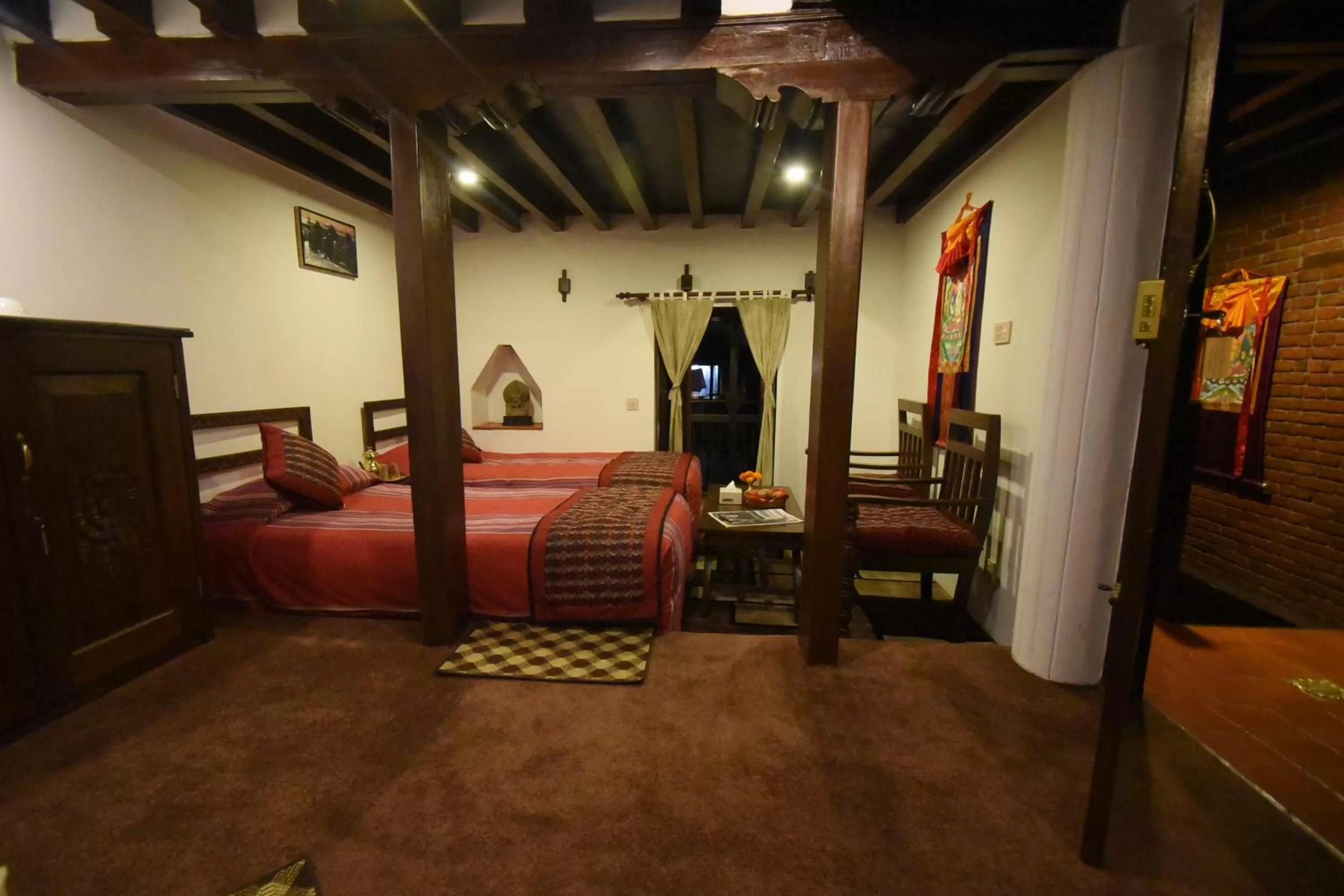 Photo of the whole room, Bed in Temple House