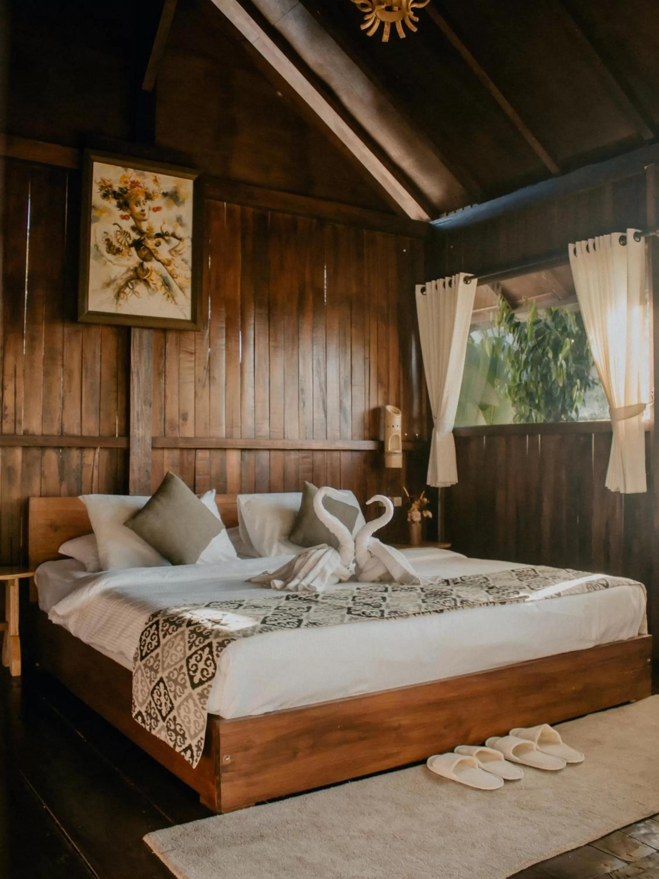 Bed in Da'Kayu Bali Homestay