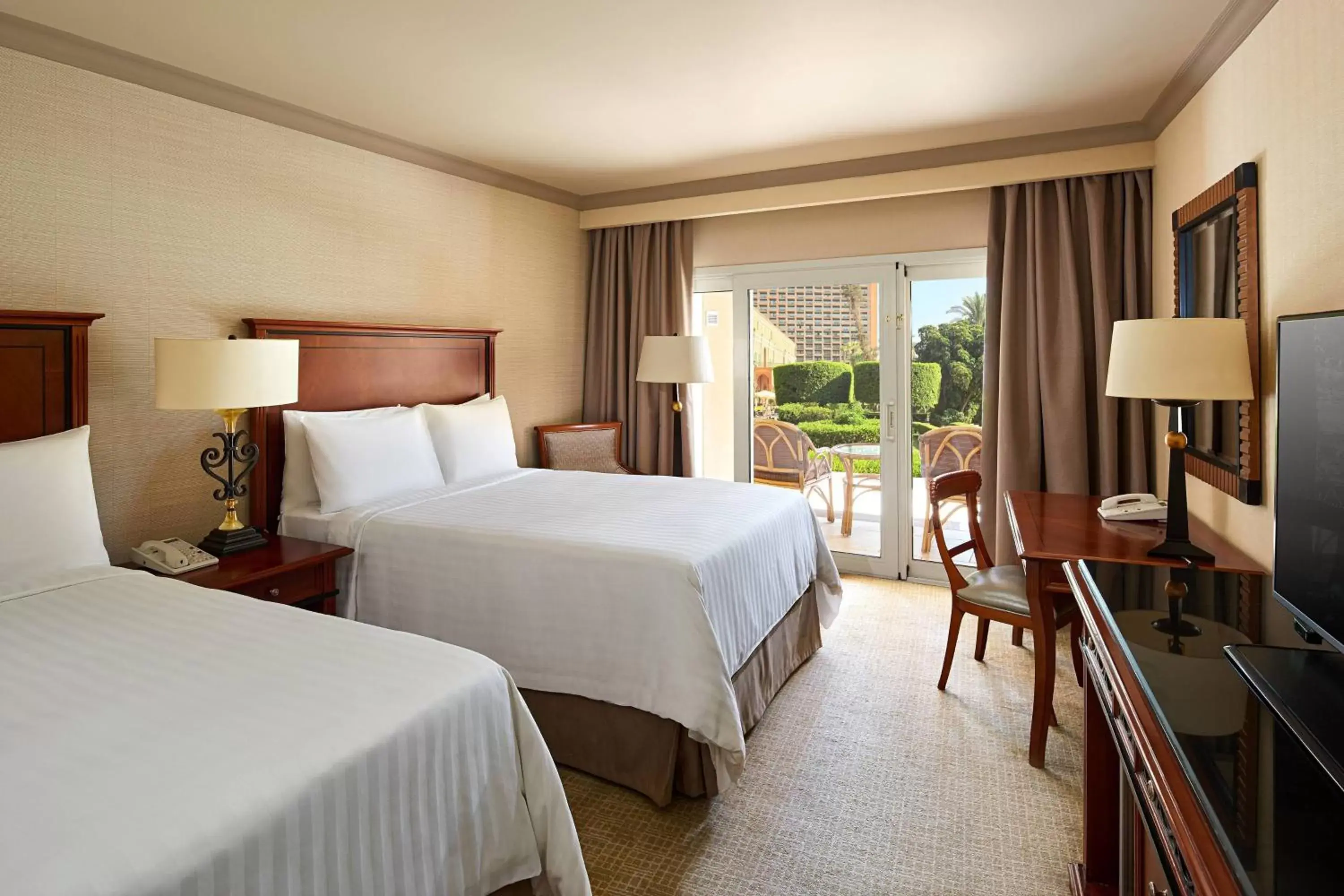 Deluxe Garden Room, 2 Double, Balcony in Cairo Marriott Hotel Deluxe Garden Room, 2 Double, Balcony in Cairo Marriott Hotel