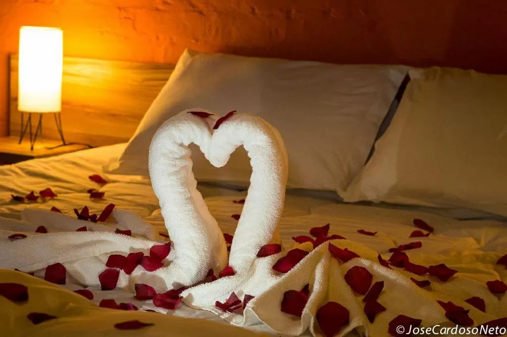 Bed in Pousada Vila Santa Barbara